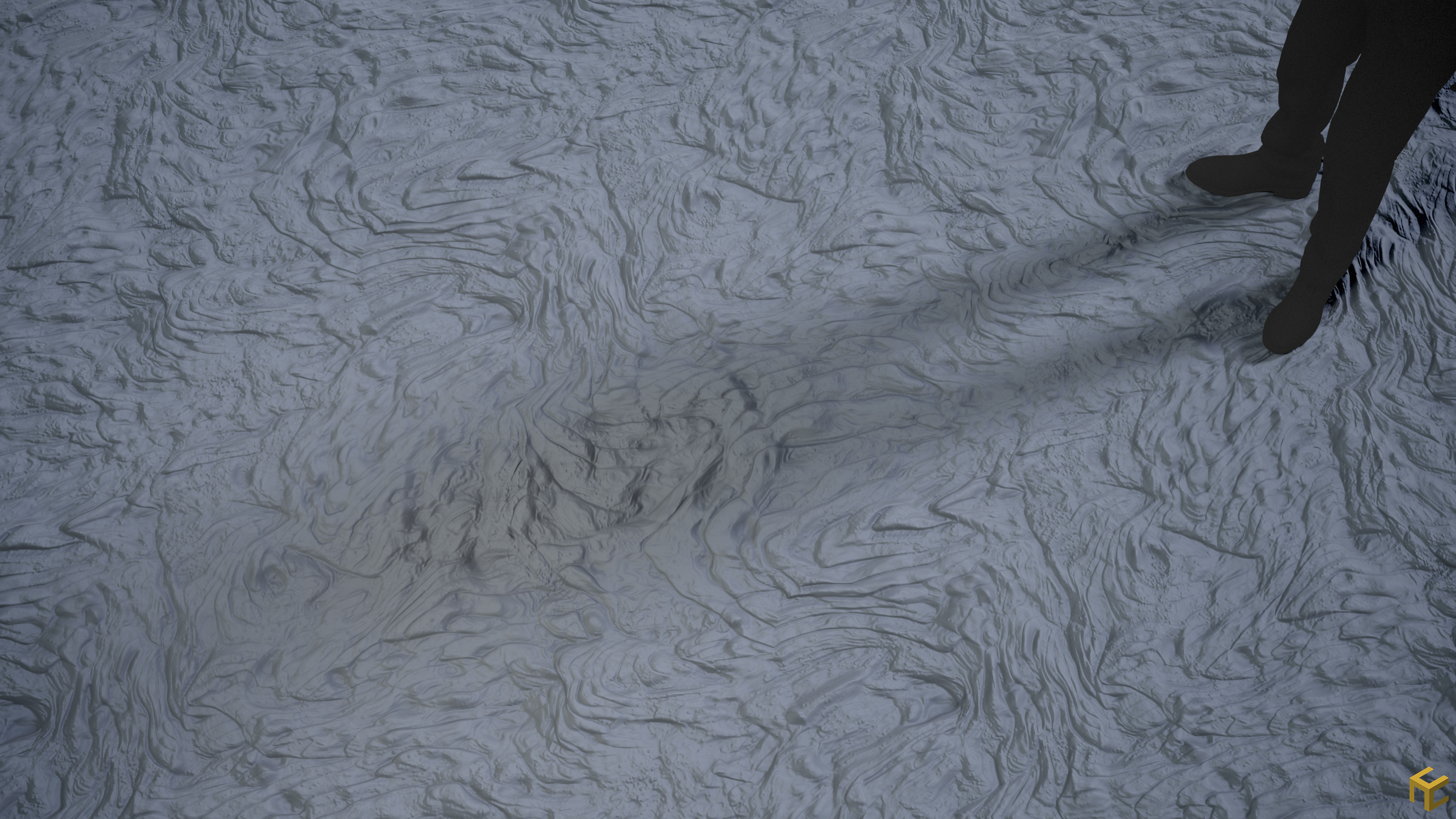 Lava Flow - Clay Render