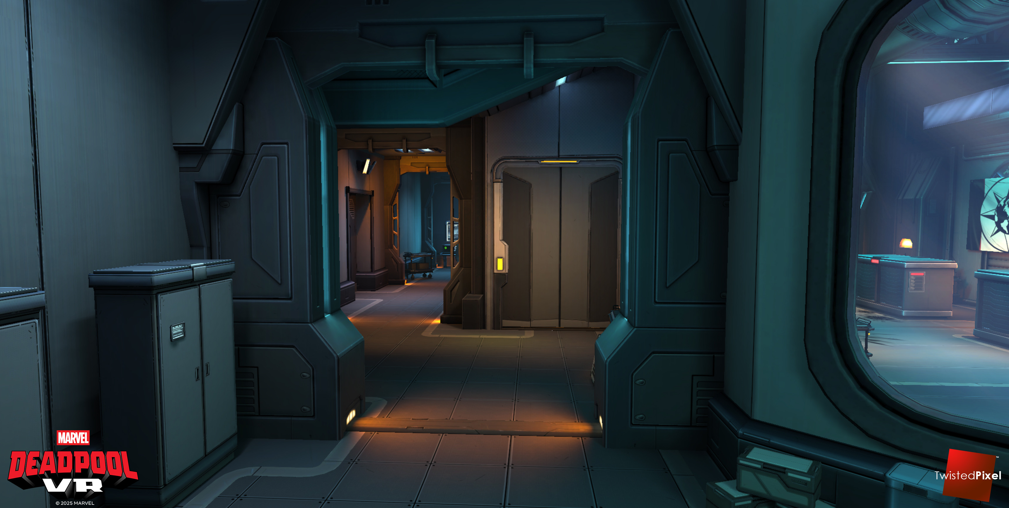 Responsible for modeling and texturing doors and ceiling in this room.