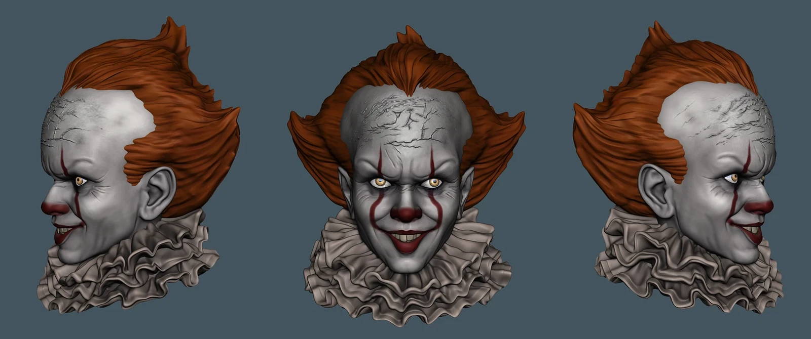 Pennywise head sculpt for bucket