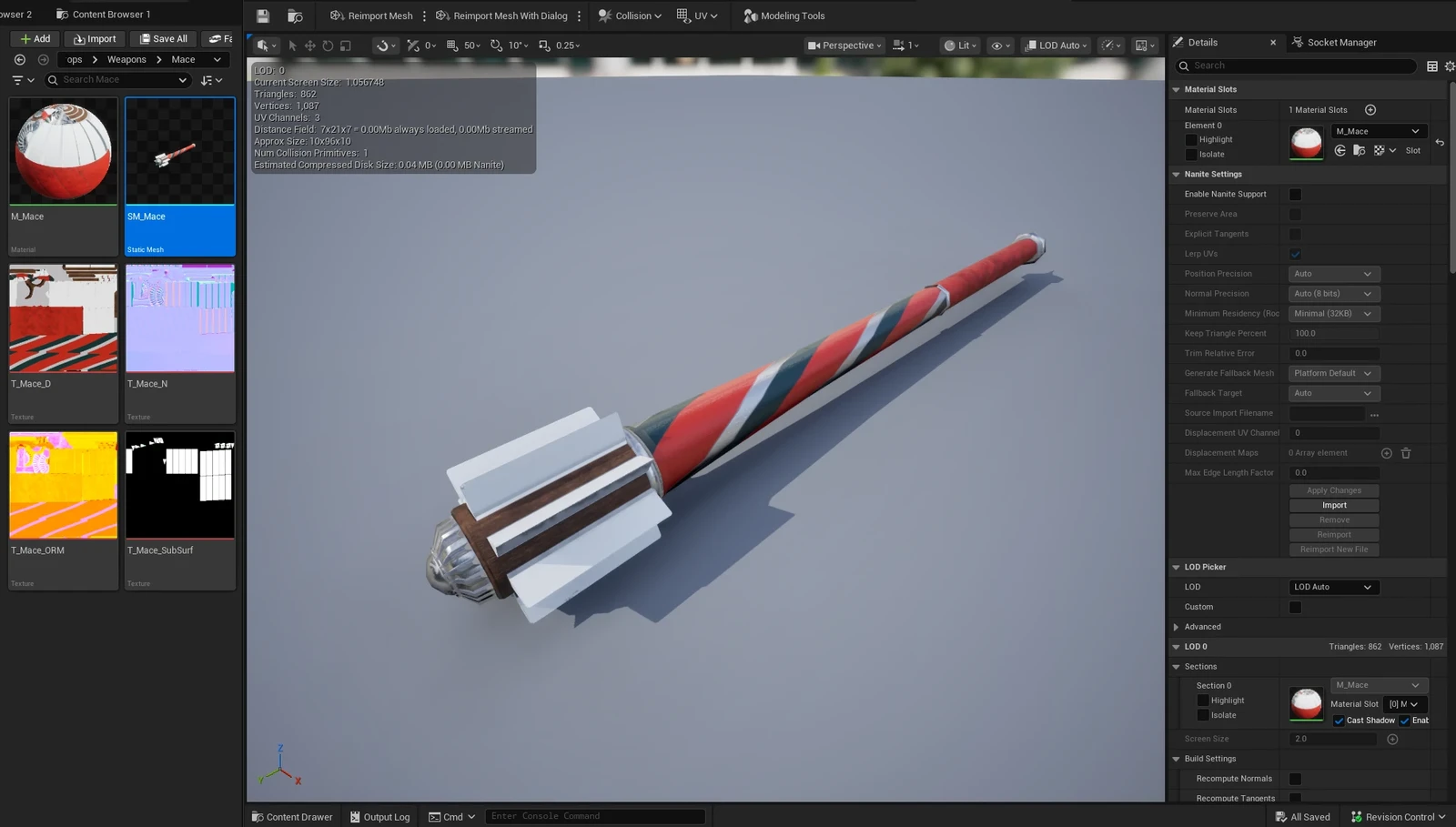 Ceramic bladed mace