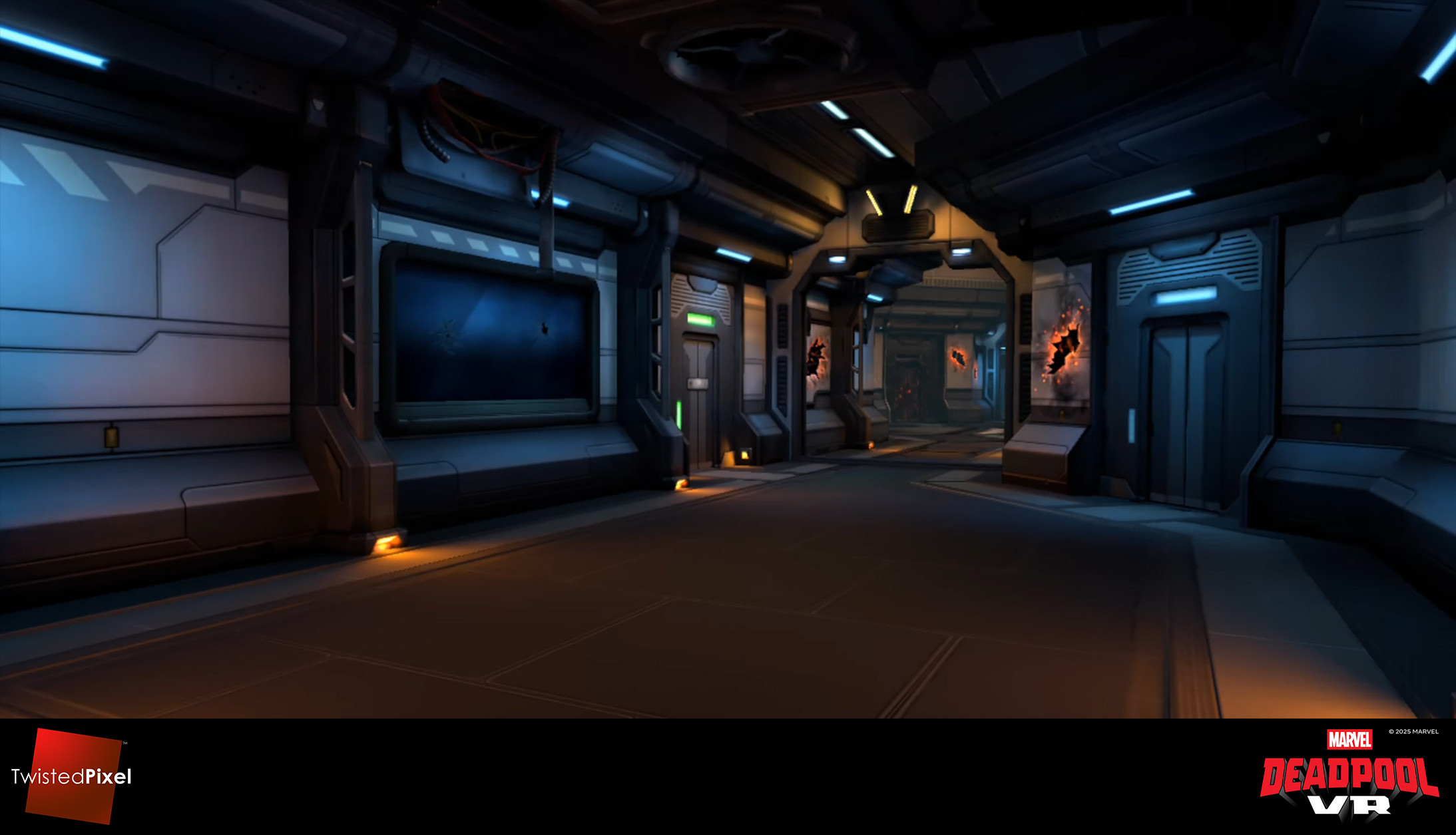 This hallway set was my doing except for the ceiling and some segments of the floor