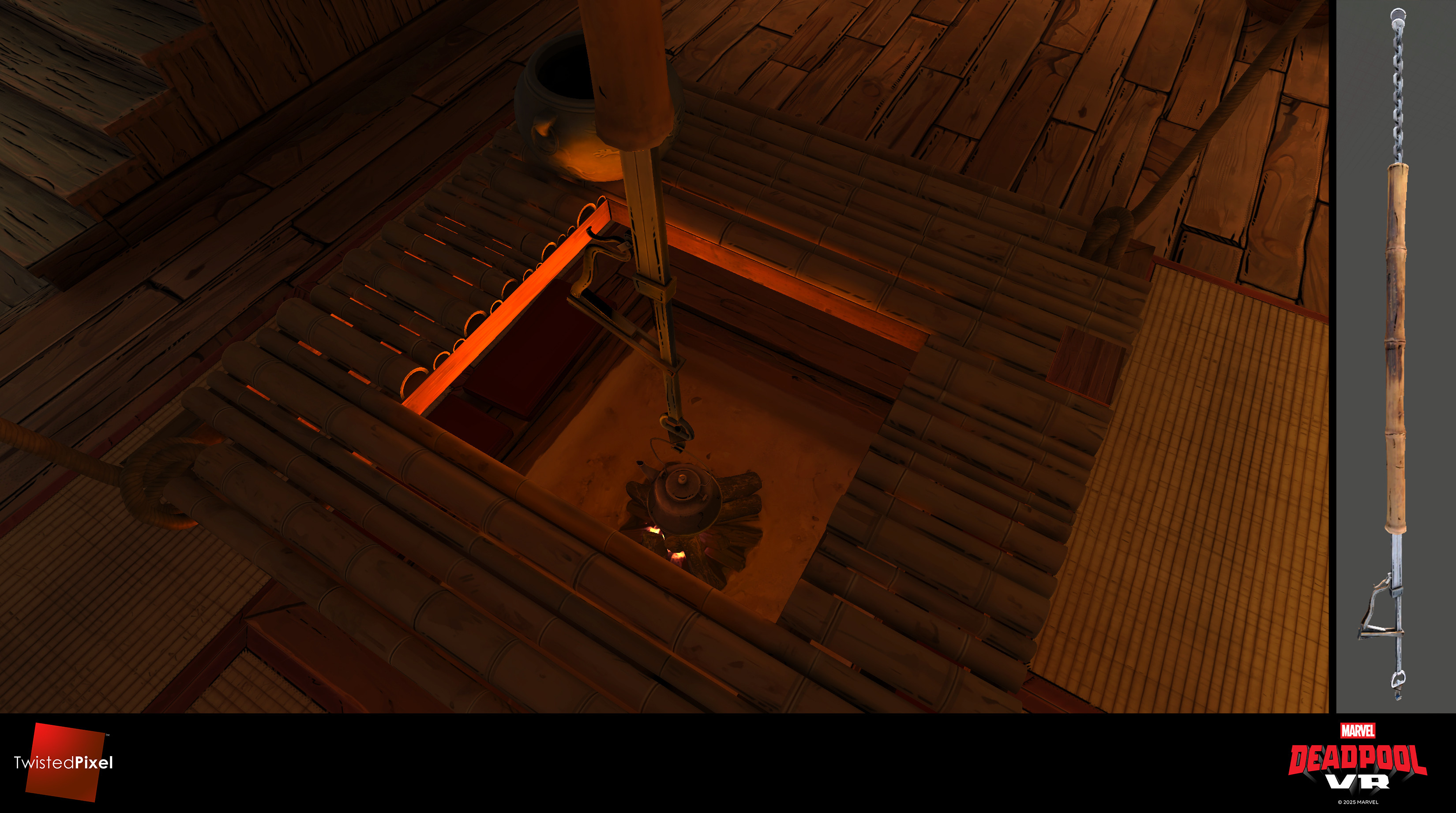 A traditional Japanese tea-making station