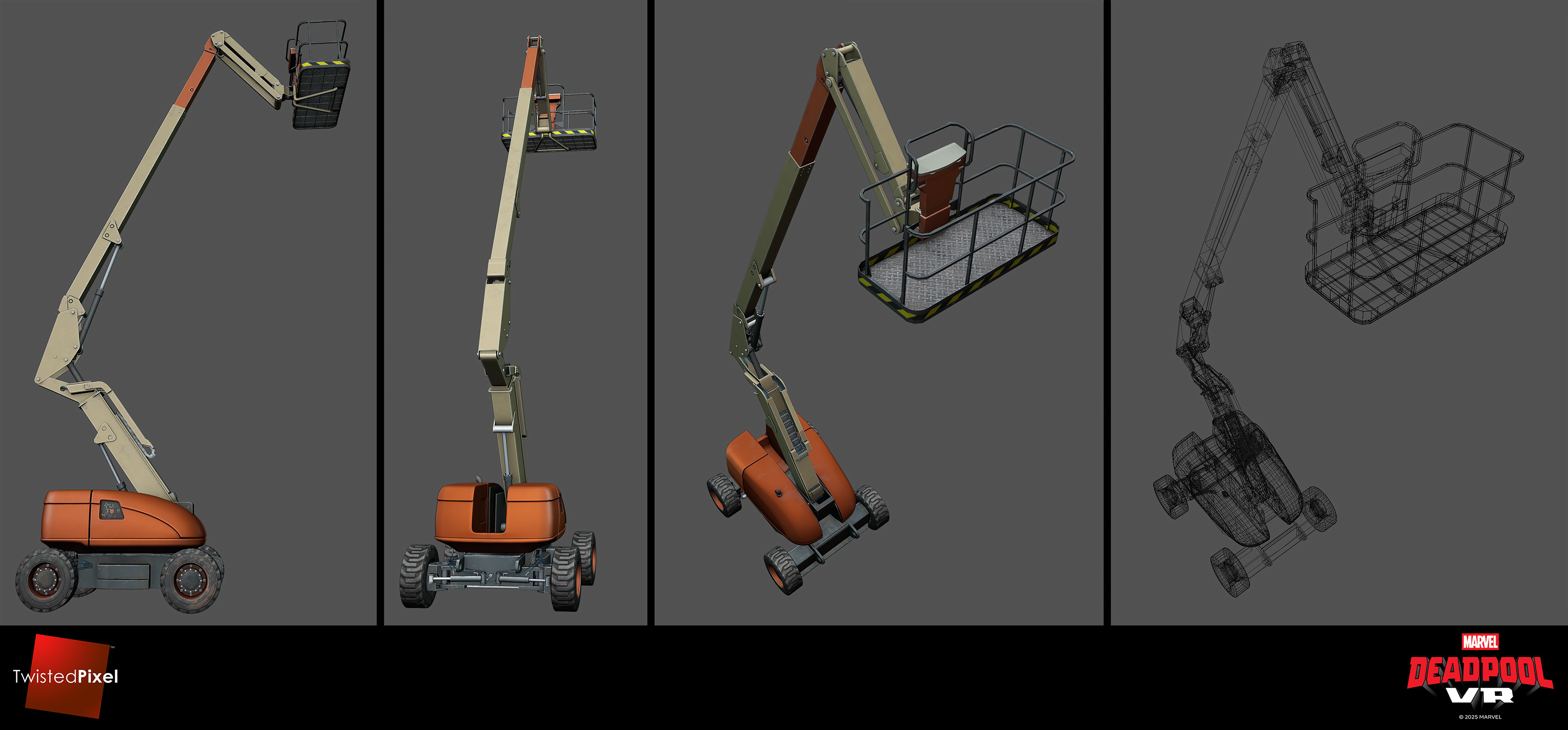 I modeled this after a real JLG boom lift
