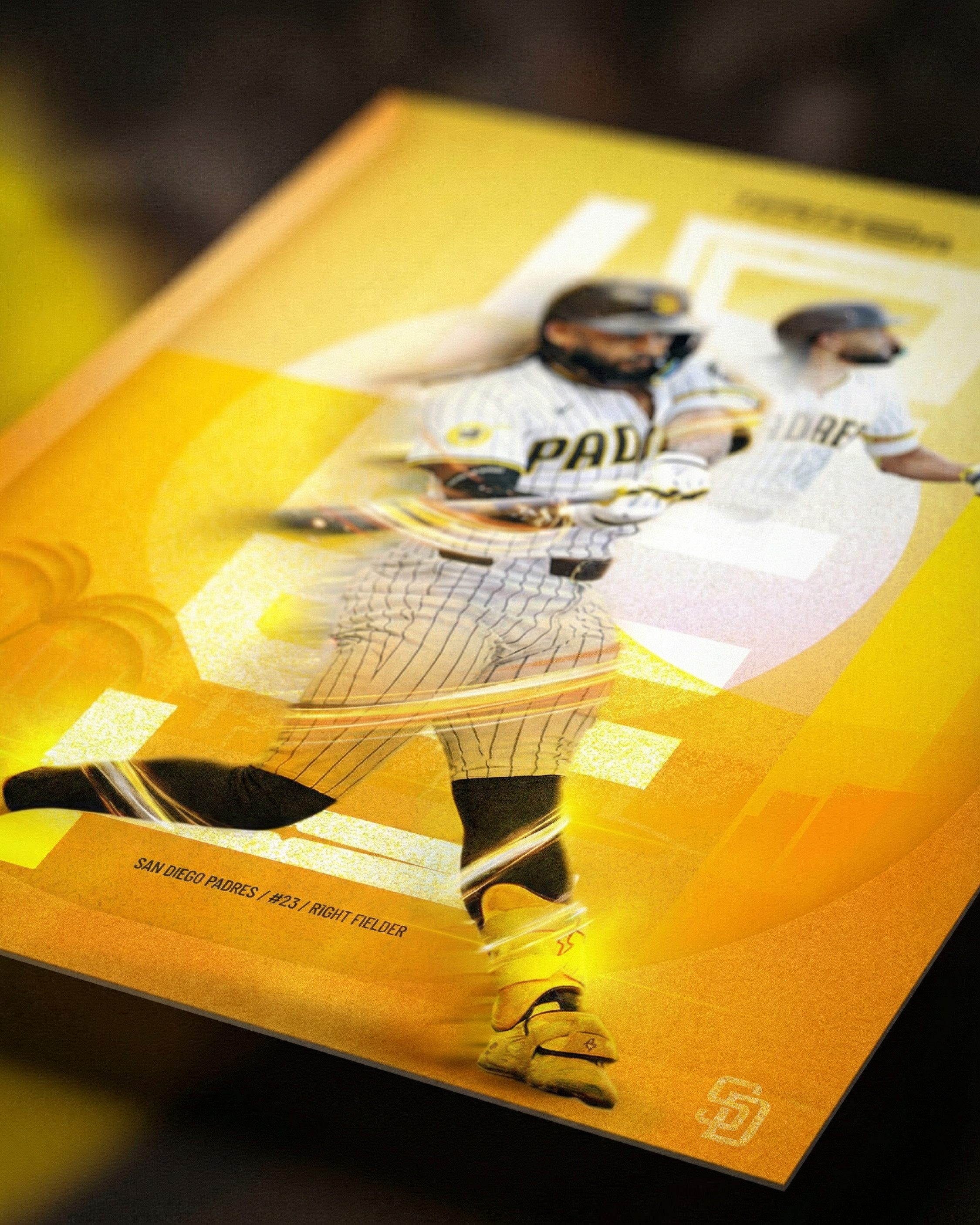 Close-up detail shot highlighting texture, lighting, and motion accents within the card artwork