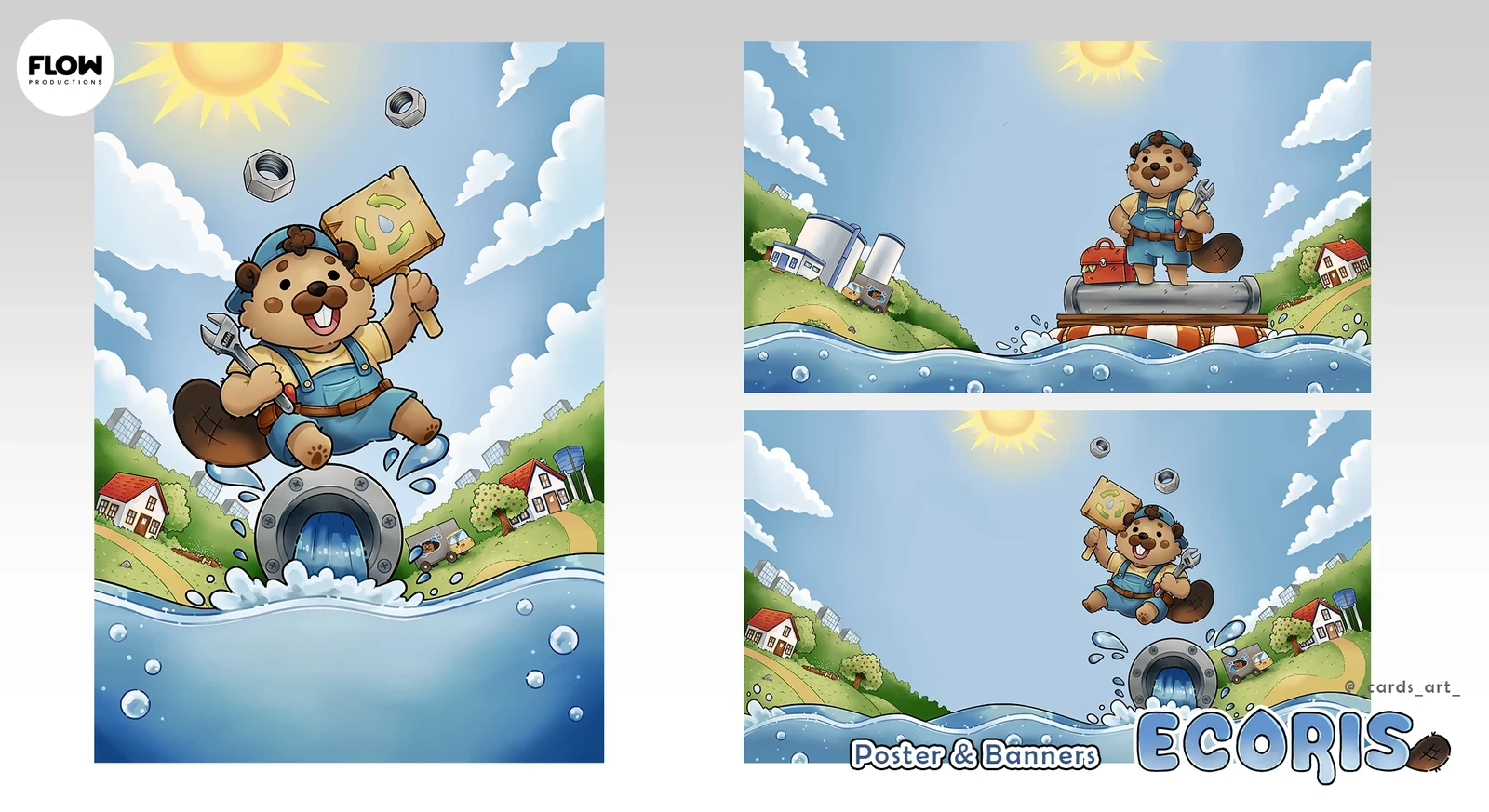 Website banners and Pomotional poster illustrations