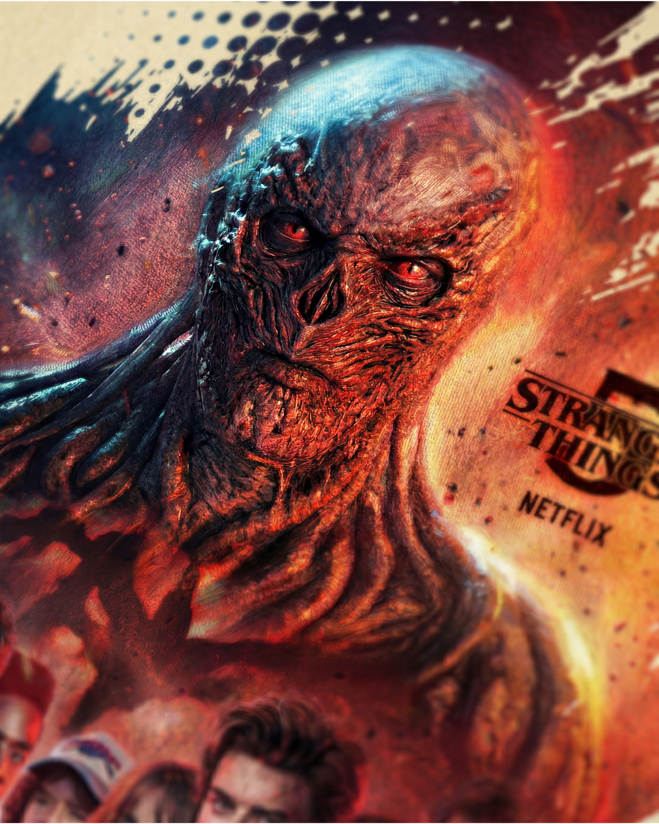 Detail close-up.
Highlighting texture work, lighting, and painterly treatment used throughout the piece