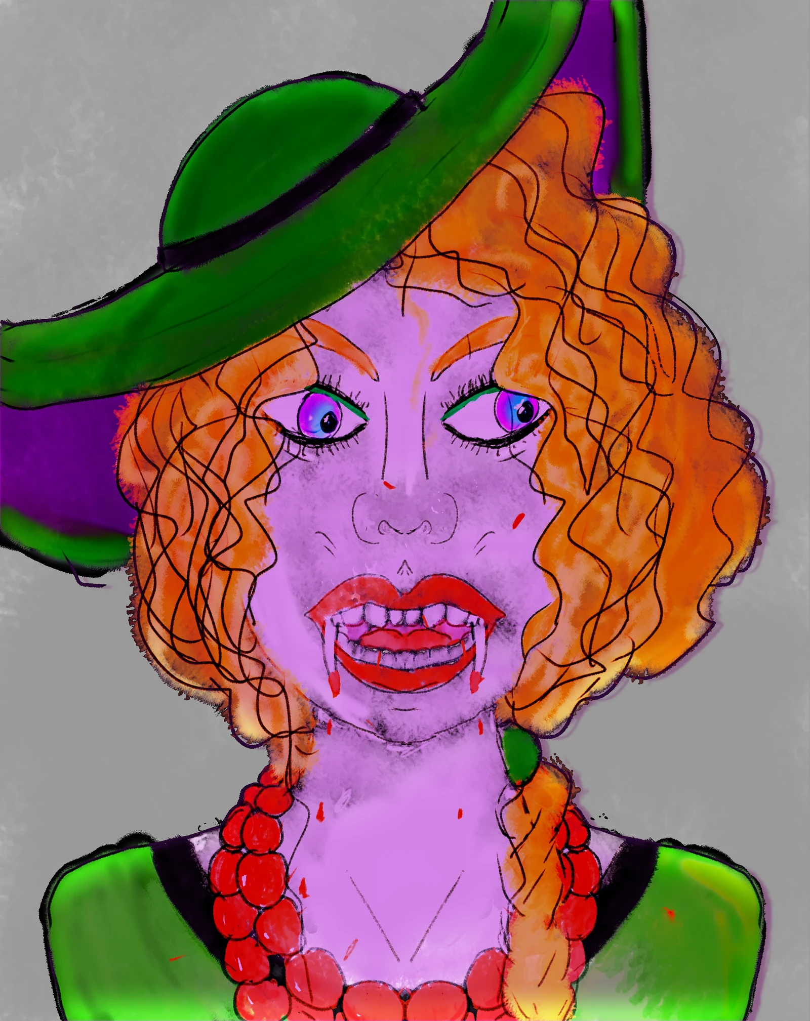 A vampire in a hat