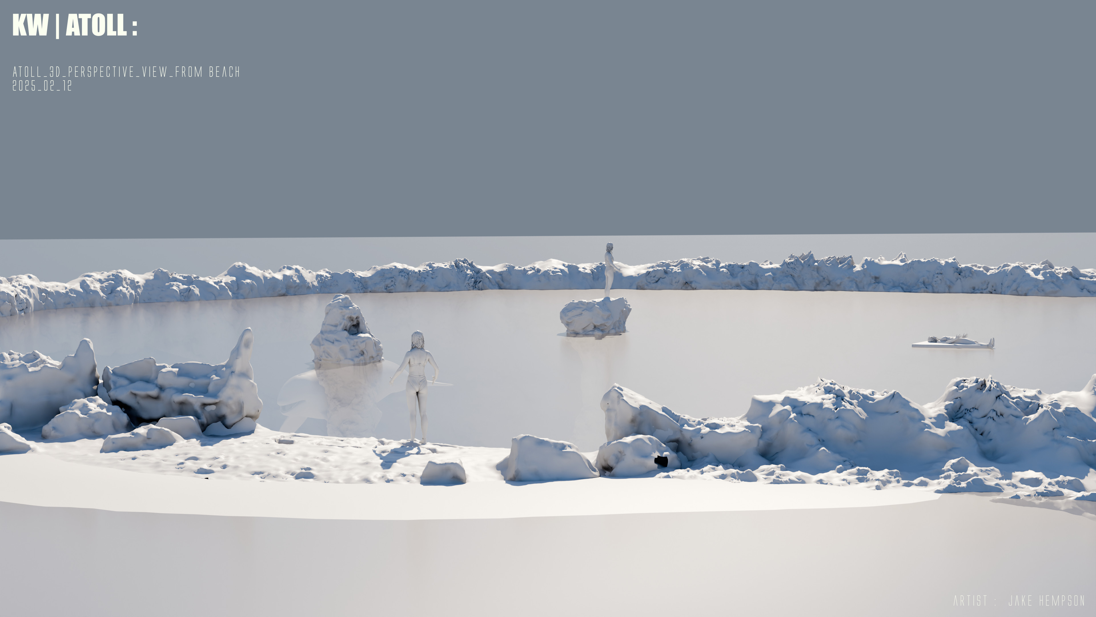 Basic water renders to figure out layout.