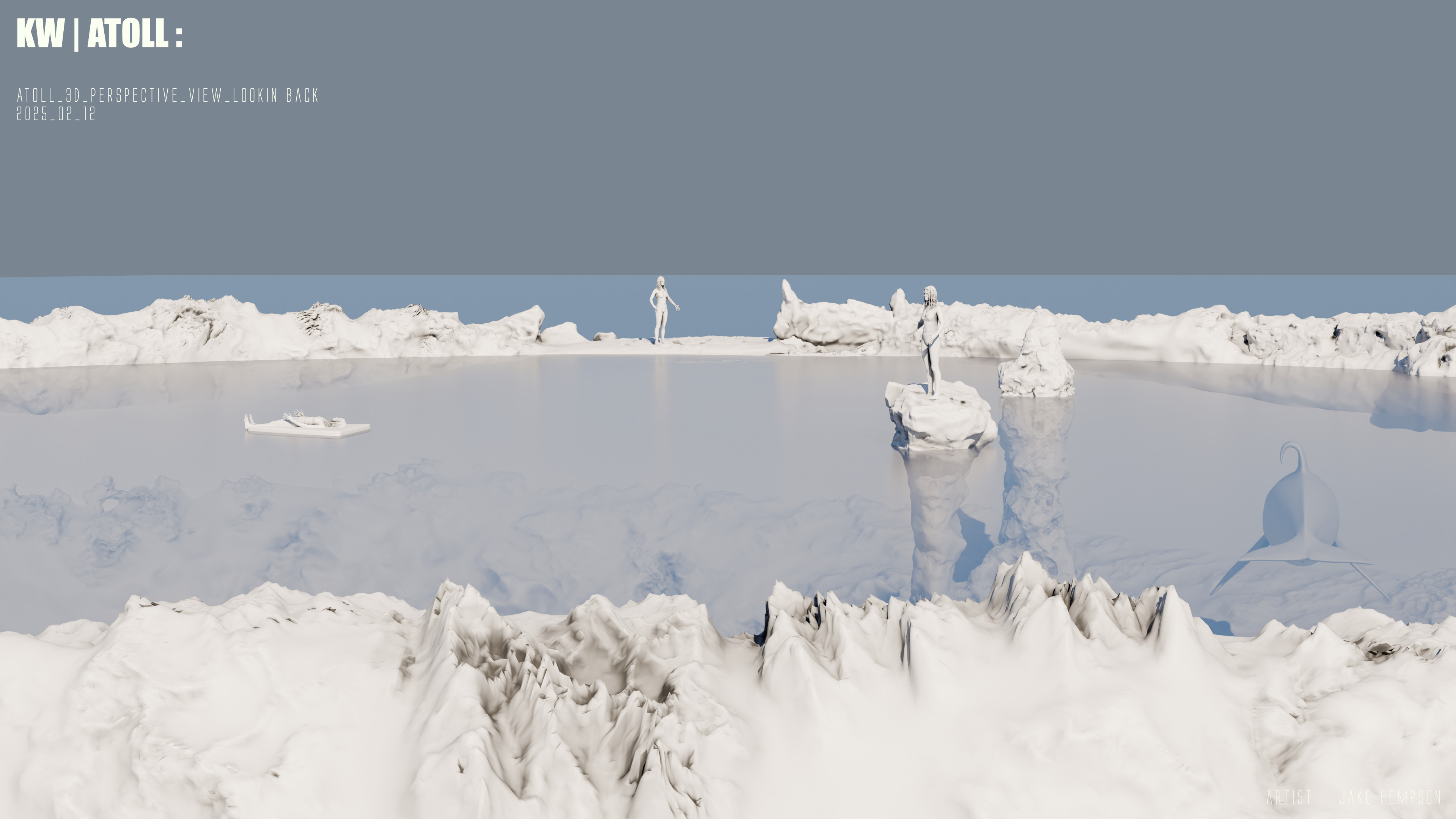 Basic water renders to figure out layout.