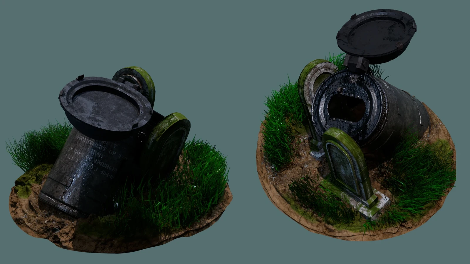 early diorama renders in zbrush