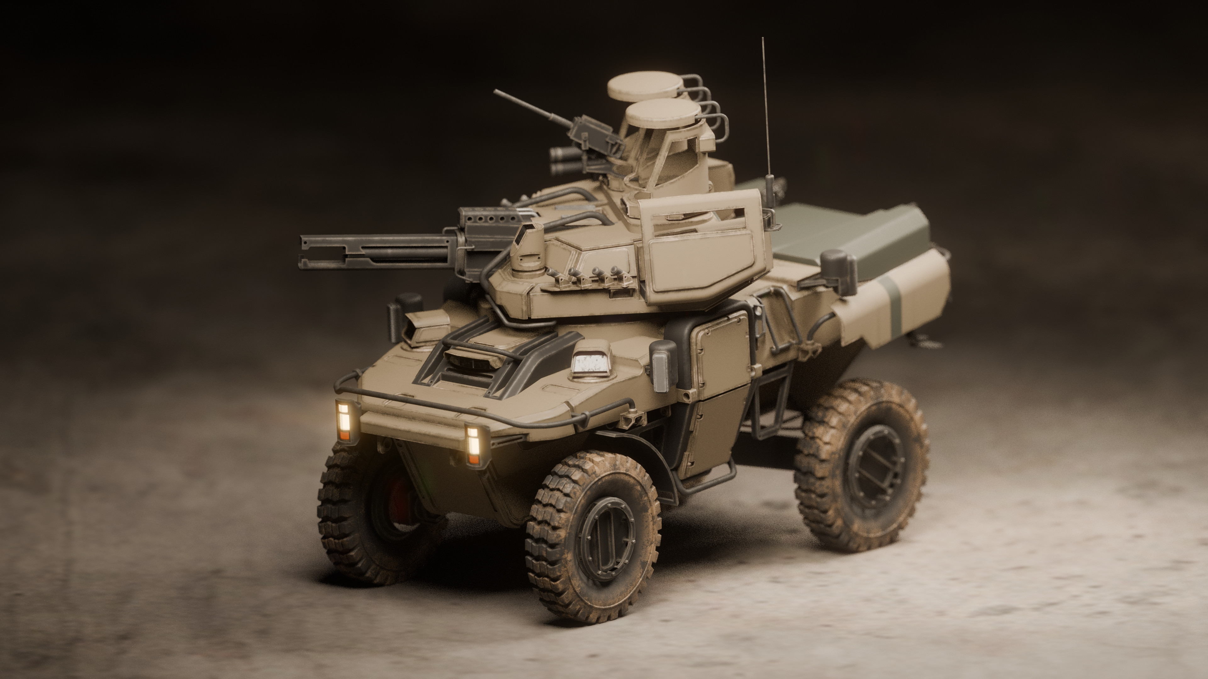 Unique suspension system enables SCOUT to change its height to better adapt to different maneuverability