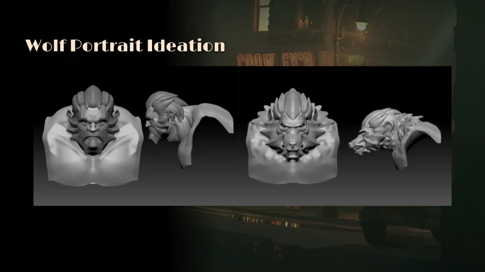 Wolf Portrait Ideation