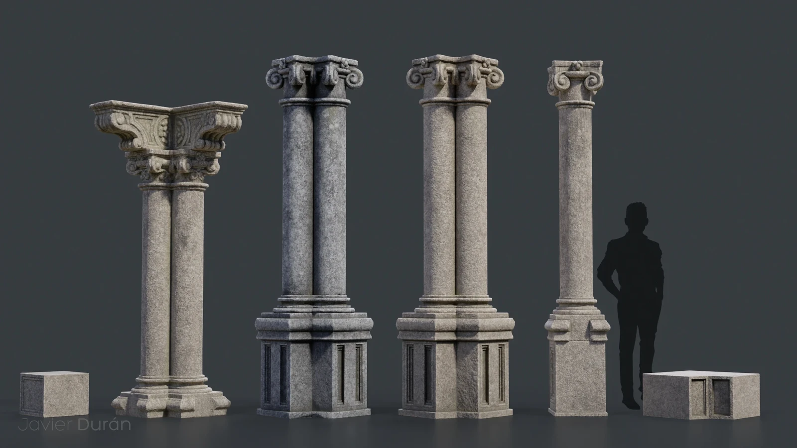 Some columns from the courtyard.