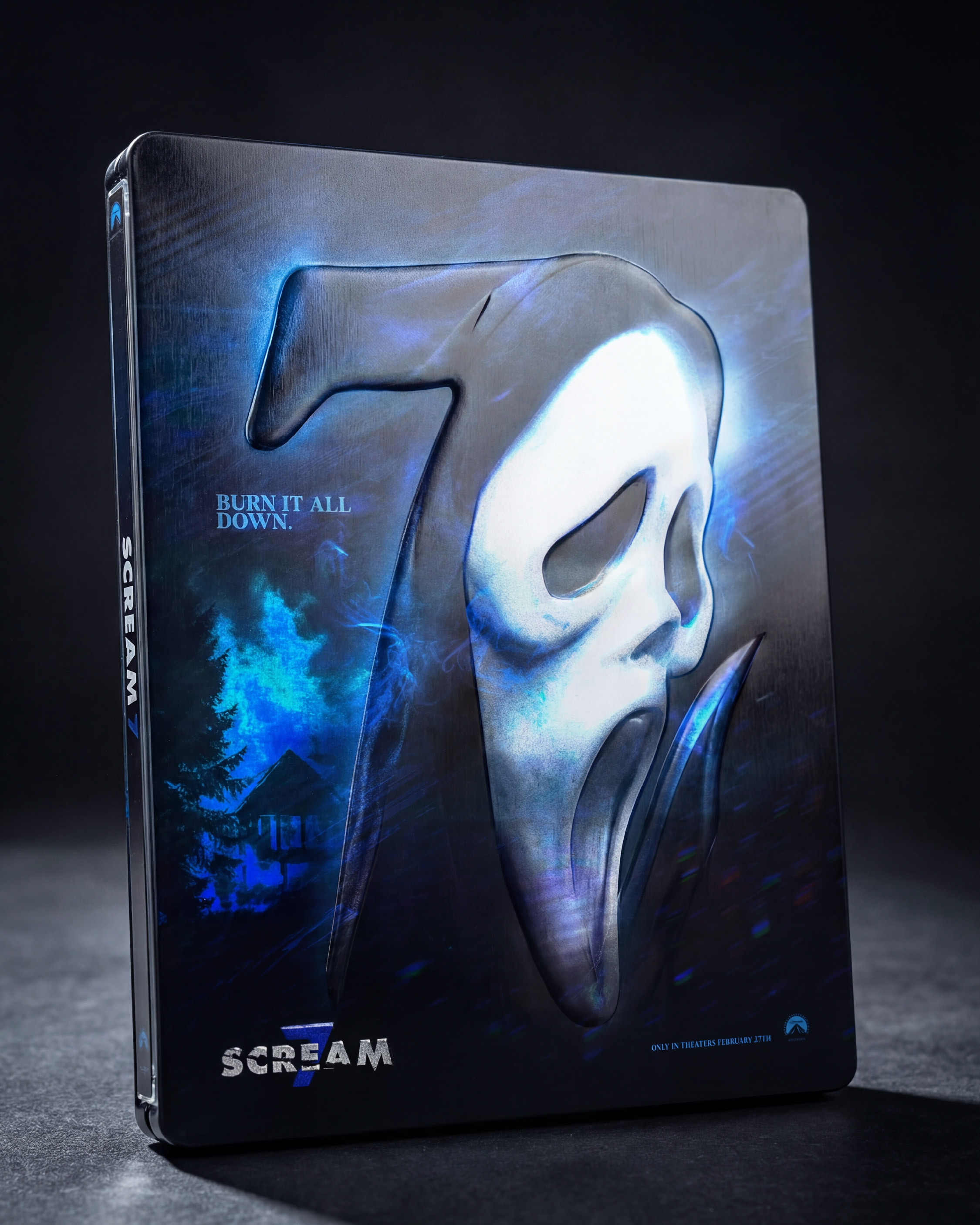 A collector-focused physical format showcasing how the artwork translates to premium packaging. Texture, lighting, and material finish elevate the horror into something tangible and iconic