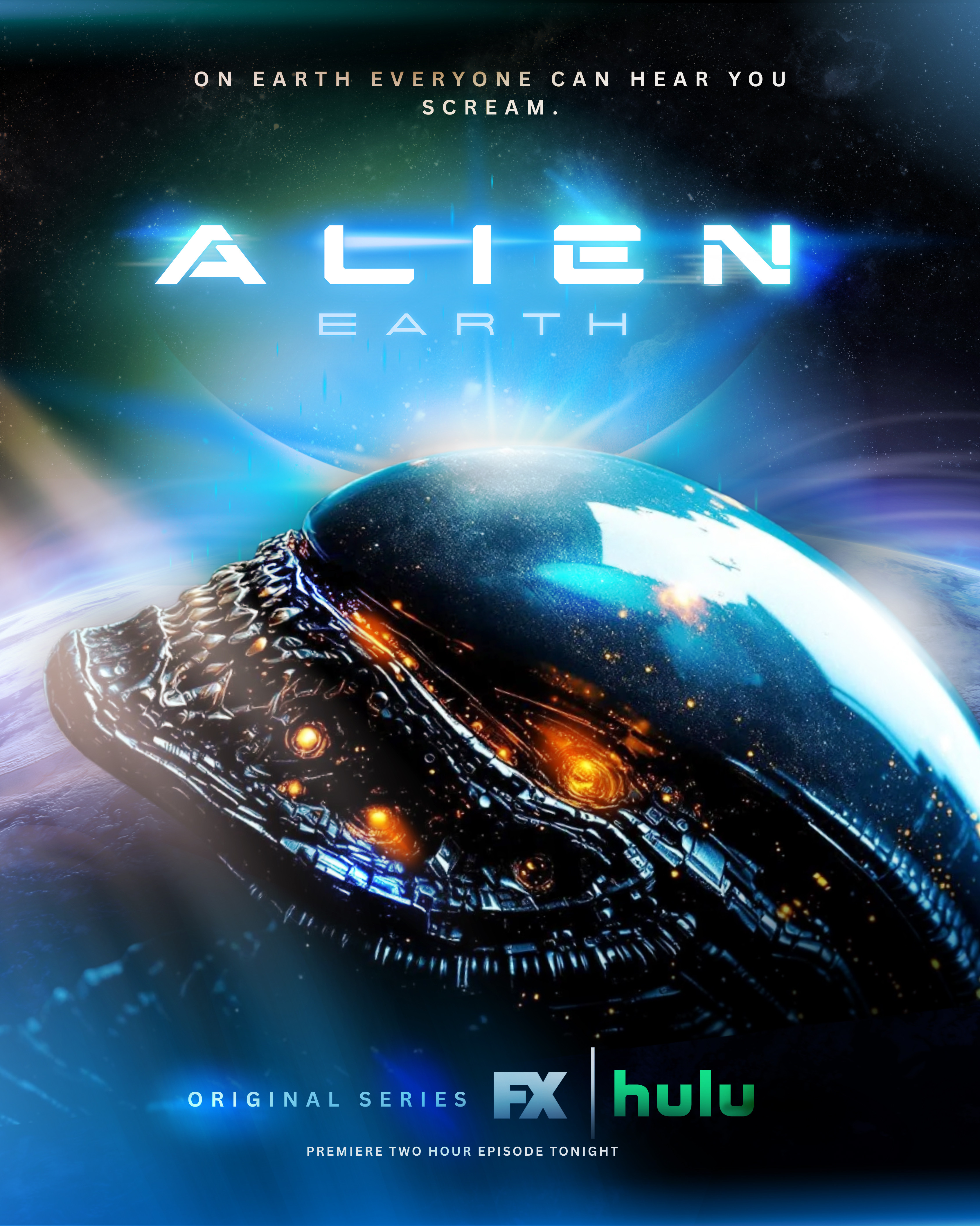 Hero poster concept emphasizing scale, atmosphere, and the quiet terror of an unseen threat