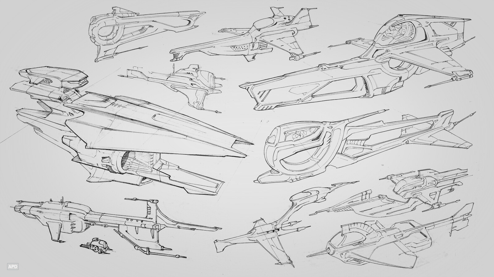 2025 Sketchbook - Spaceships