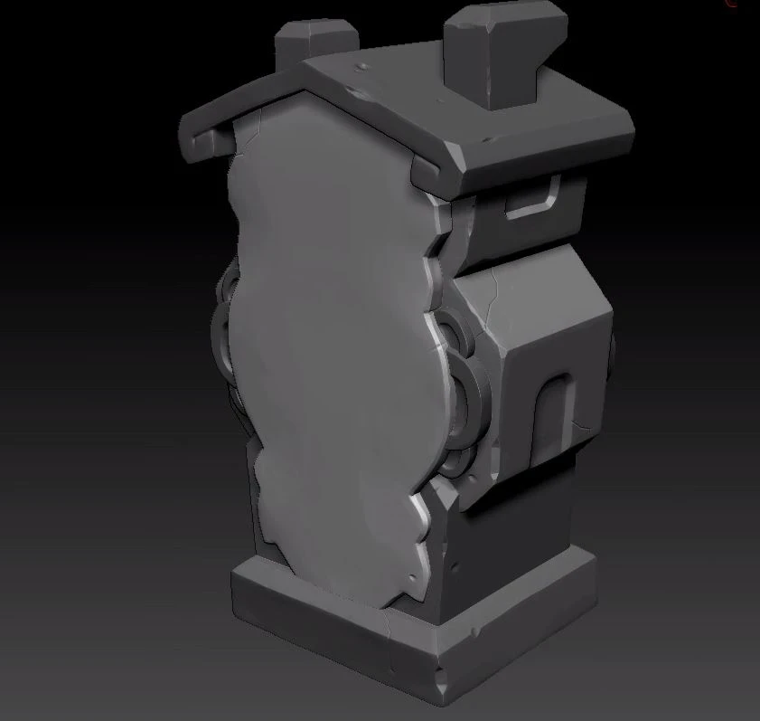 Stone Totem Clay Render - Zbrush
No detail on face.