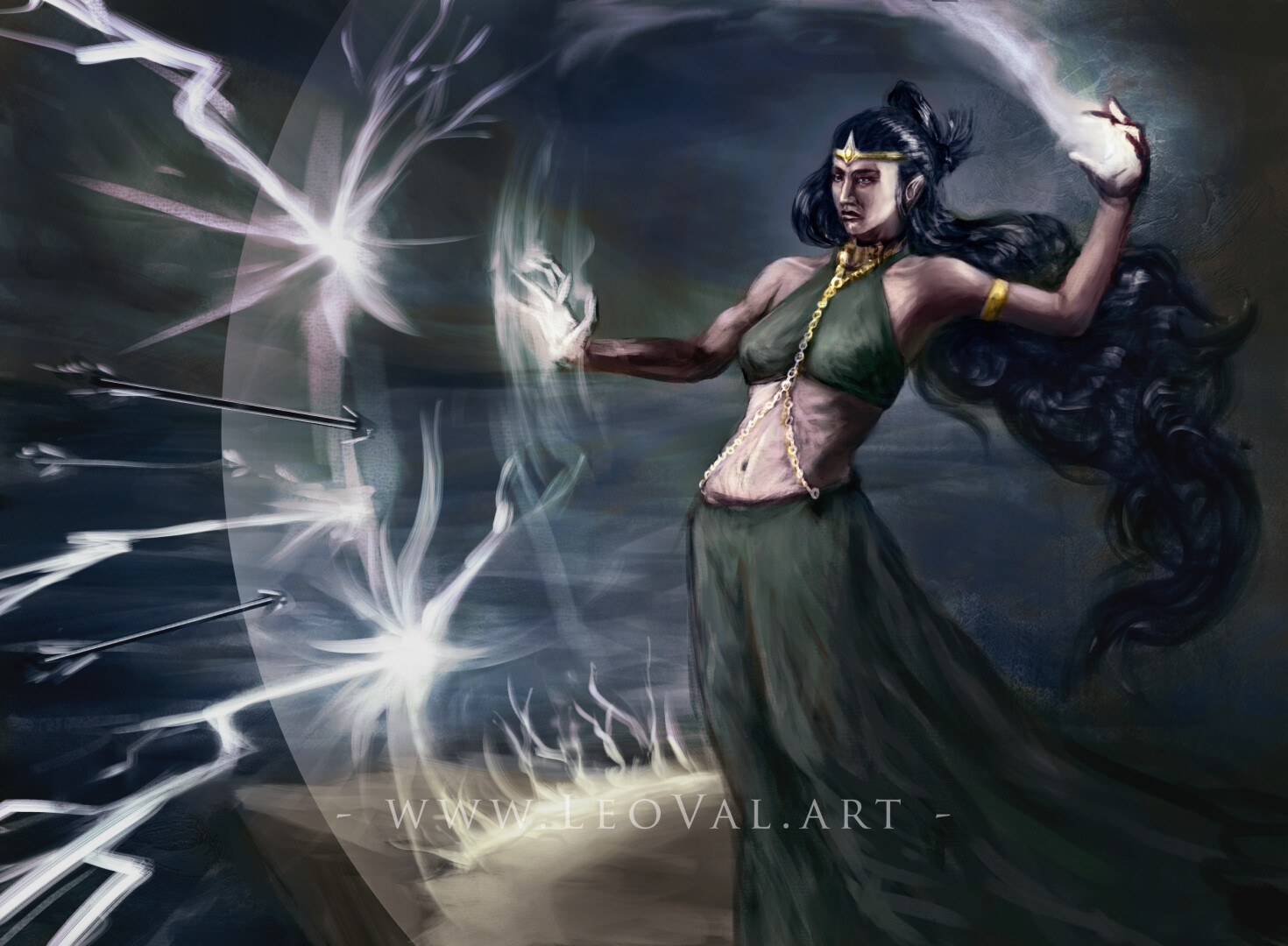 First sketch, maybe about an hour straight out of the dome with just the idea that I wanted to paint a Mage.