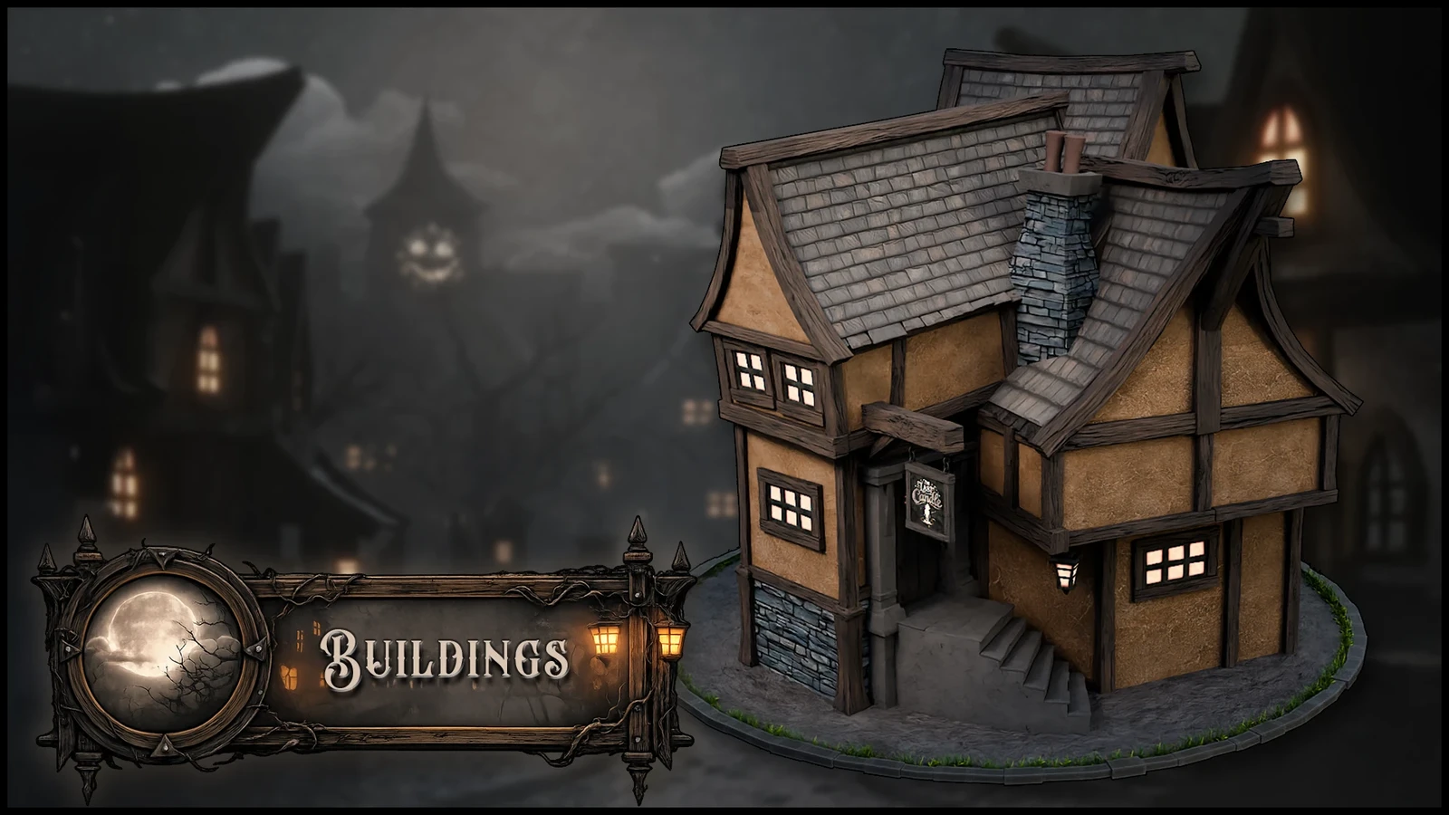 3DT Haunted Village Modular Kitbash Pack for Blender &amp; Unreal Engine 5