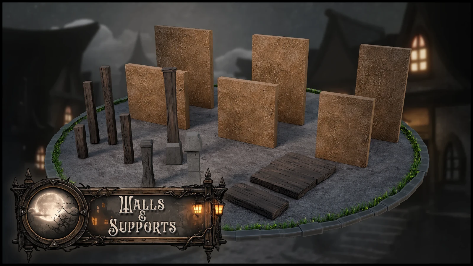 3DT Haunted Village Modular Kitbash Pack for Blender &amp; Unreal Engine 5