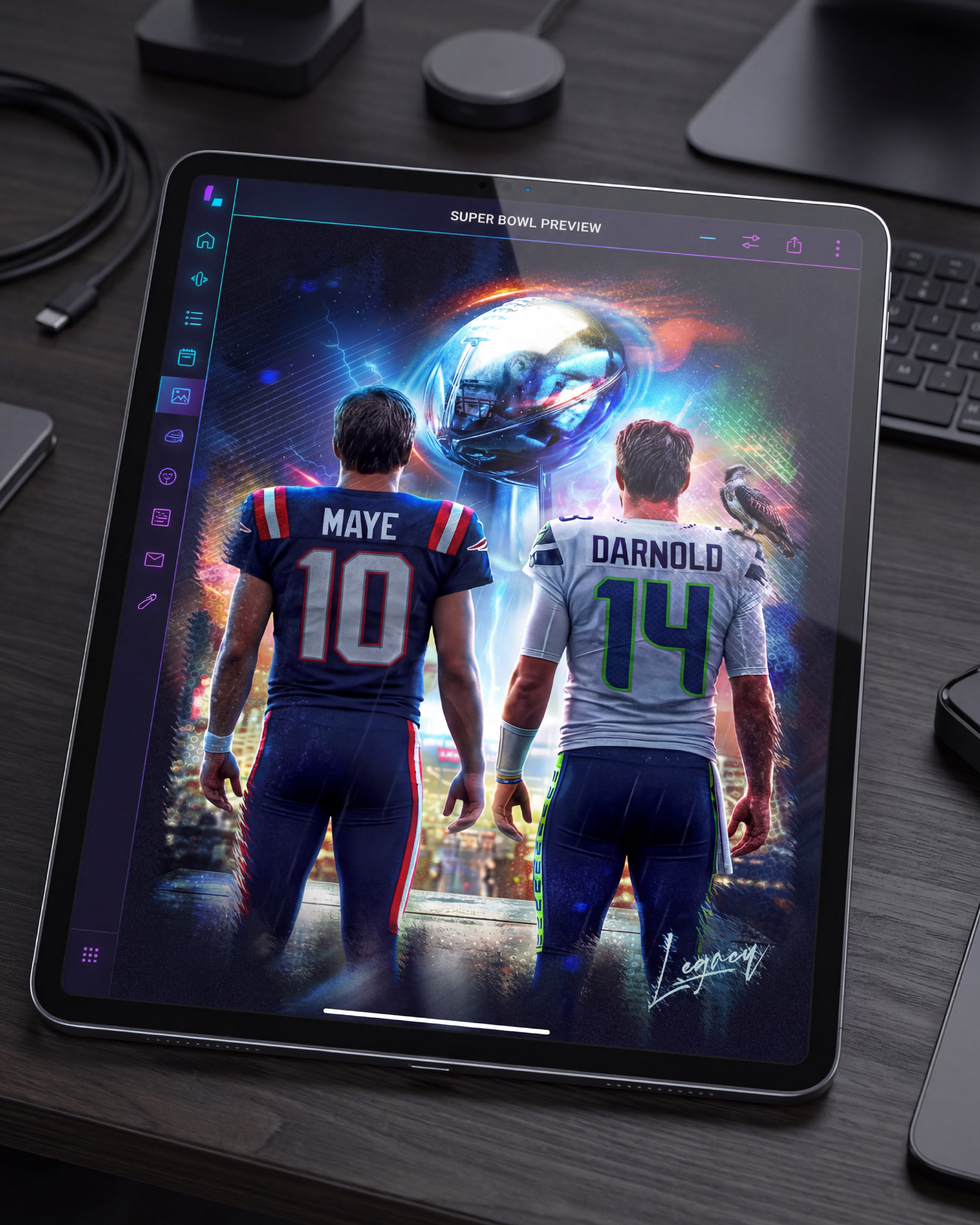 Applied campaign visualization displayed within a digital broadcast preview environment