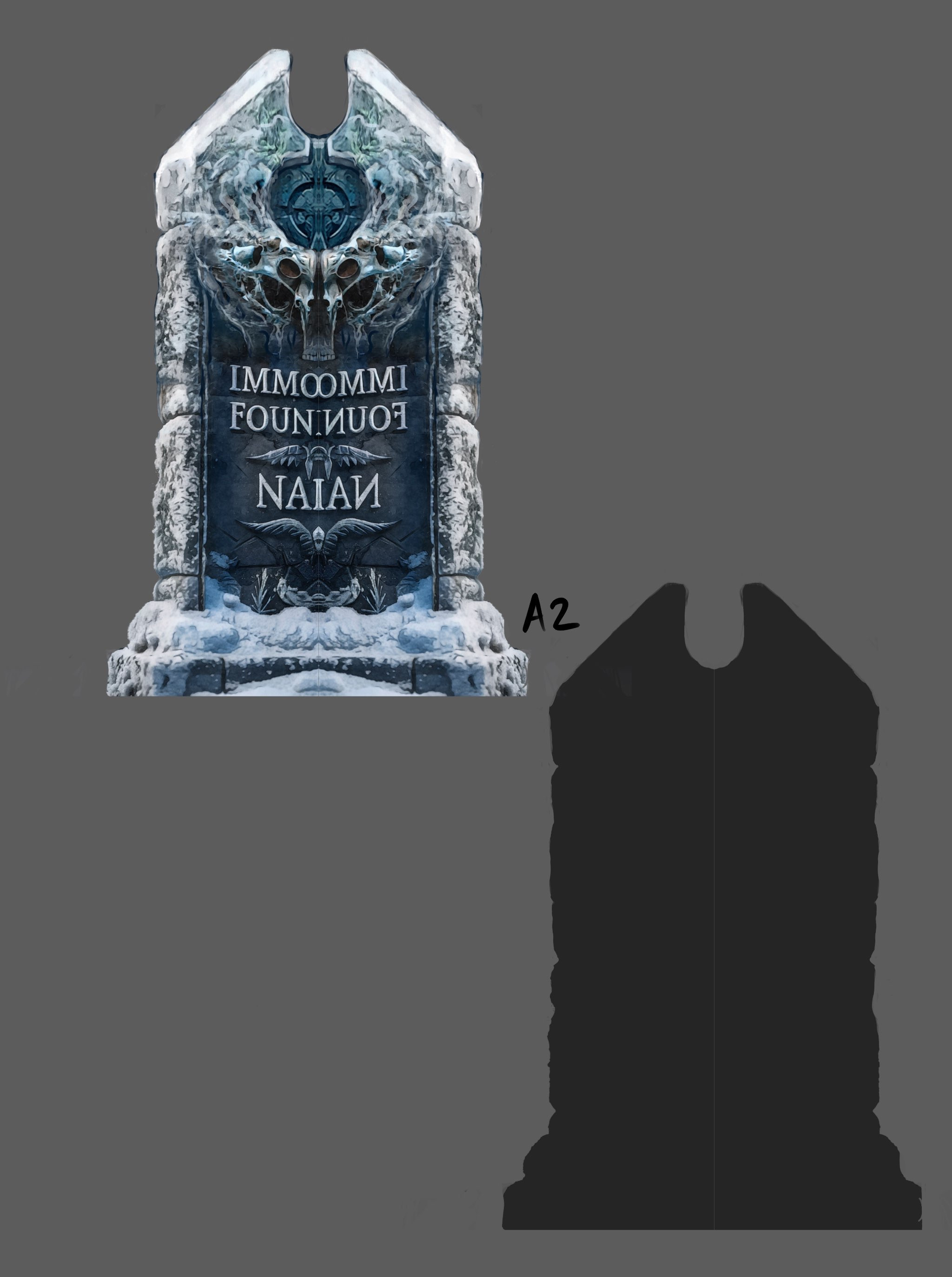 Final agreed design, and silhouette.