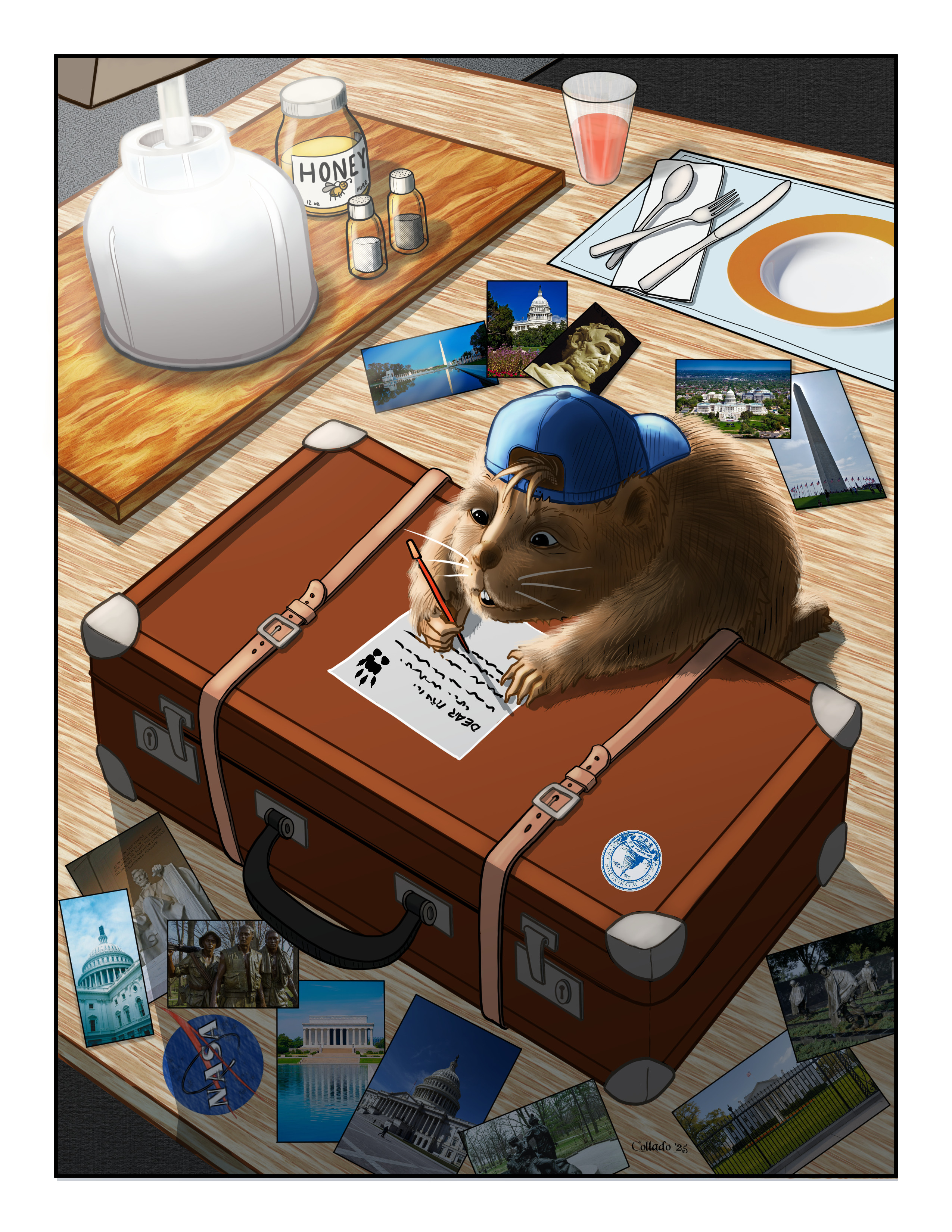 Inside story page Paulie writing a letter