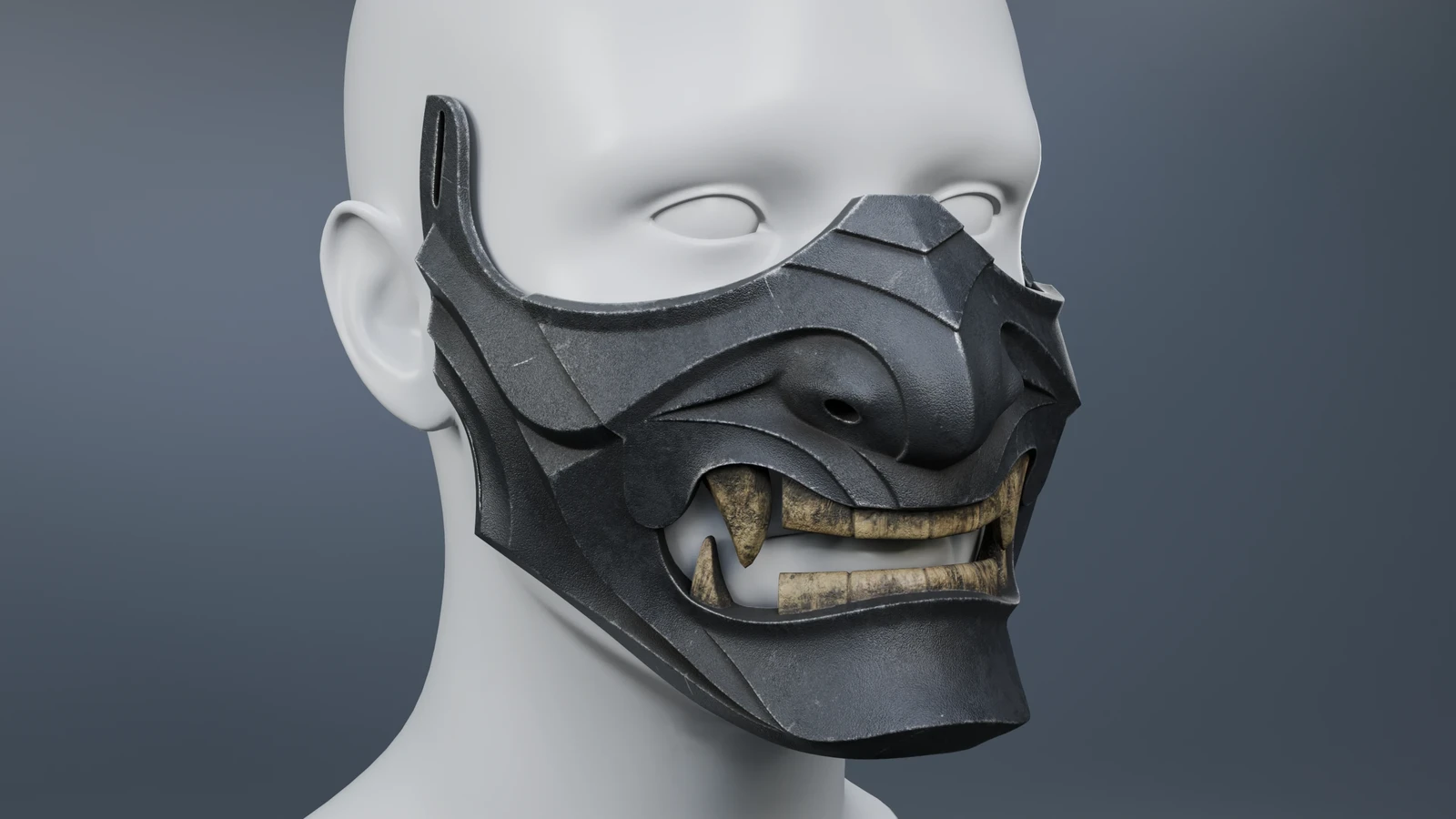 Mask on Human Head Shape