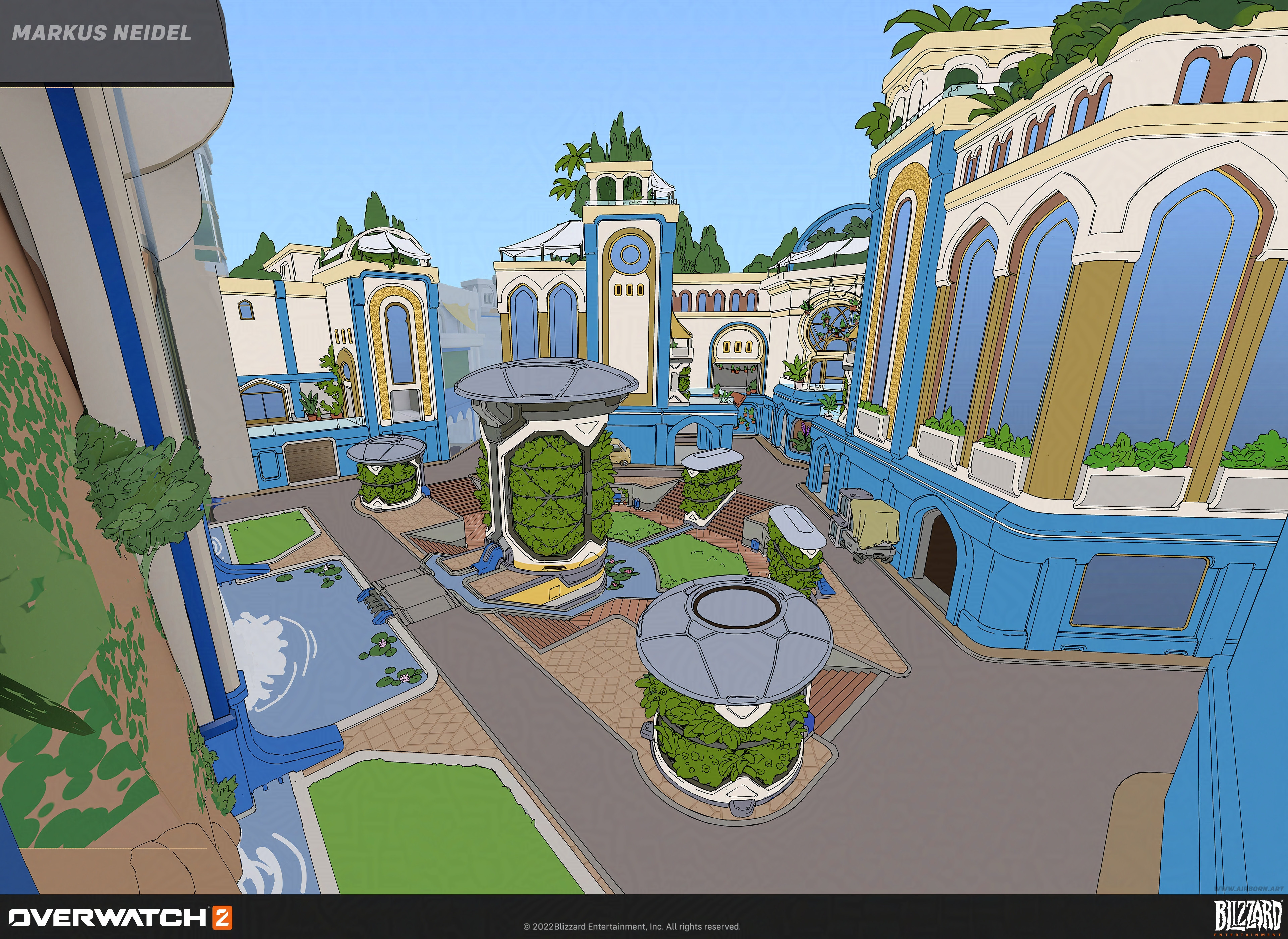 Earlier version of the Garden area