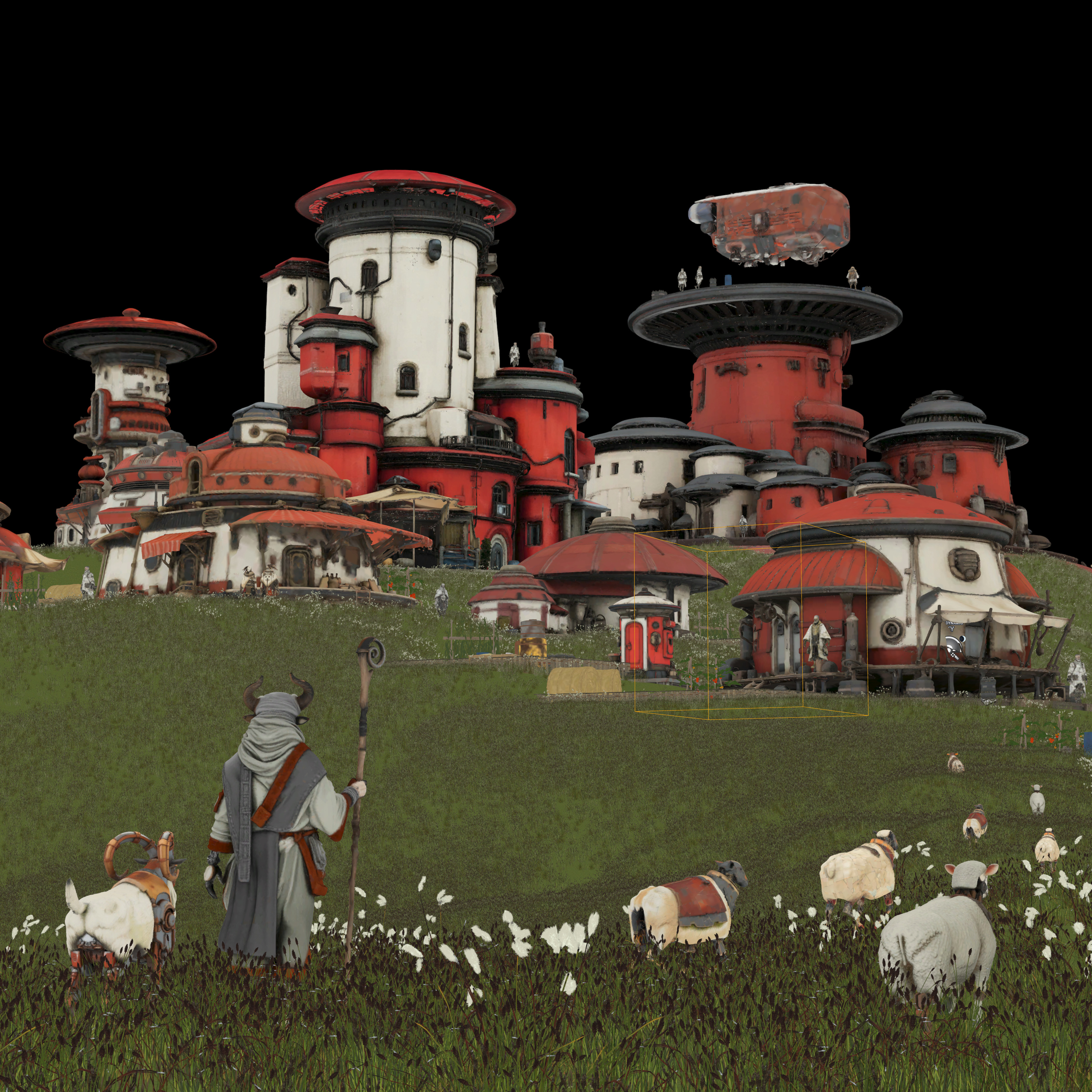 'The Shepherd and The Village'
Albedo