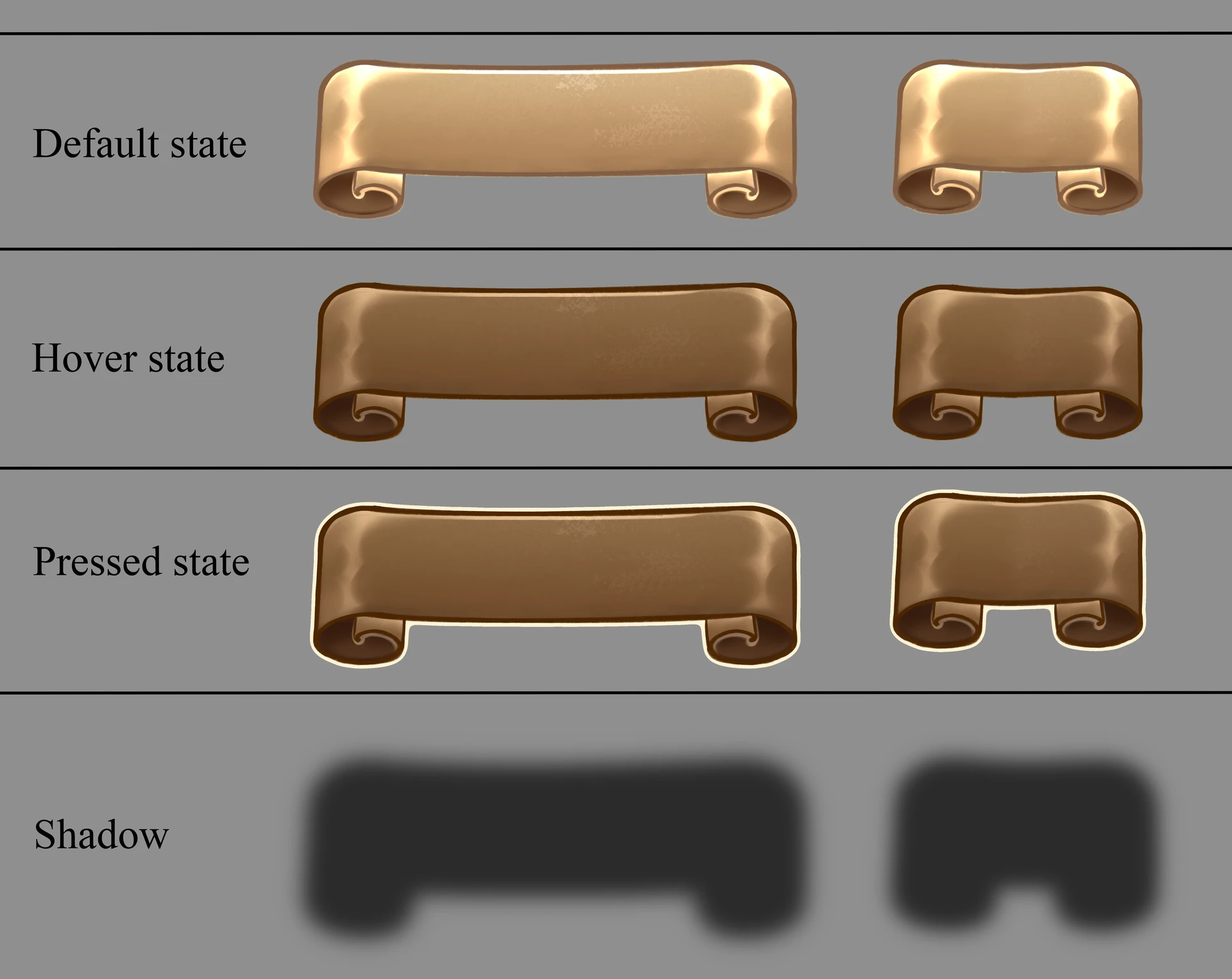 Scroll UI button Design
