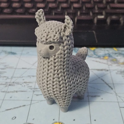 3D Printed Knitted Llama