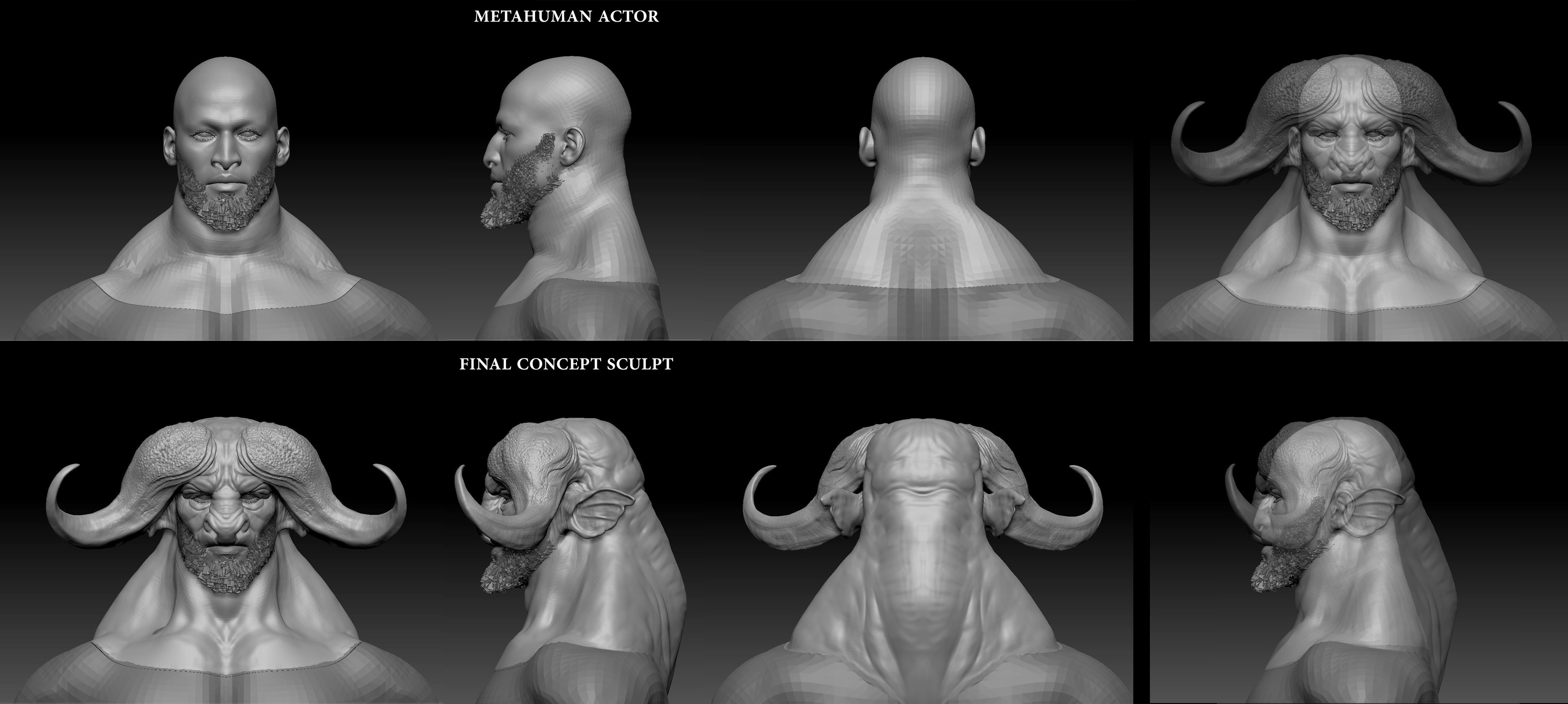 Zbrush sculpt over metahuman char