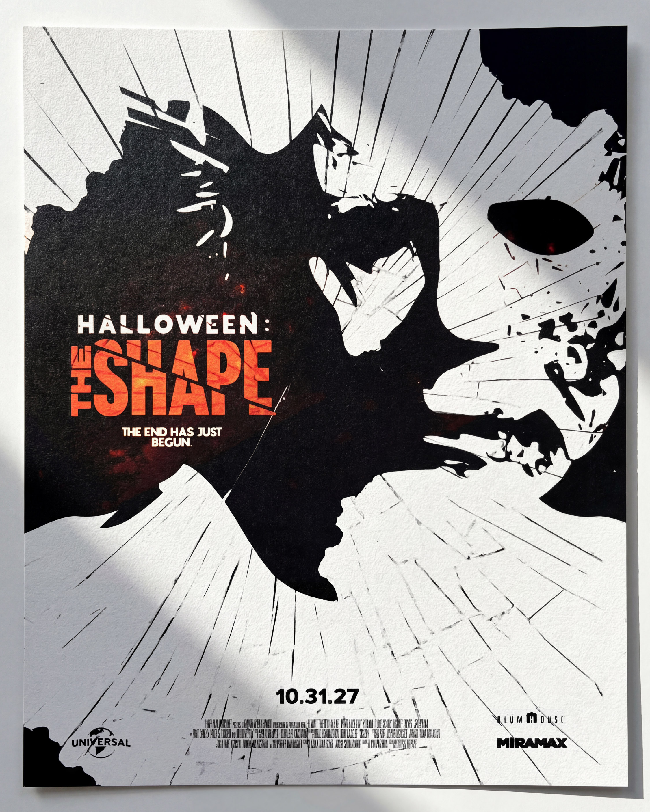 Minimal poster presentation highlighting the silhouette and negative space composition