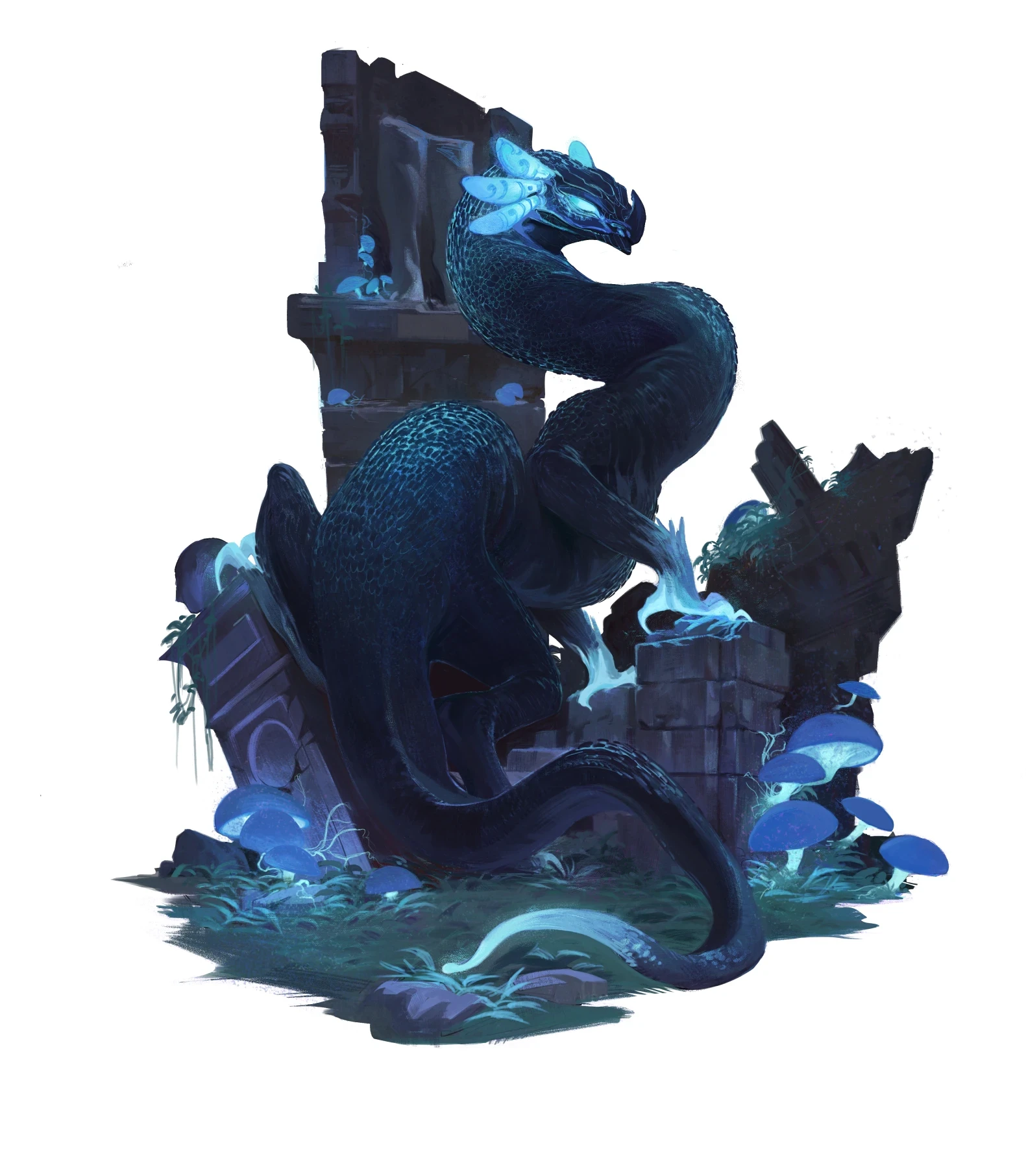 A dragon I did for a client. 
funny piece.