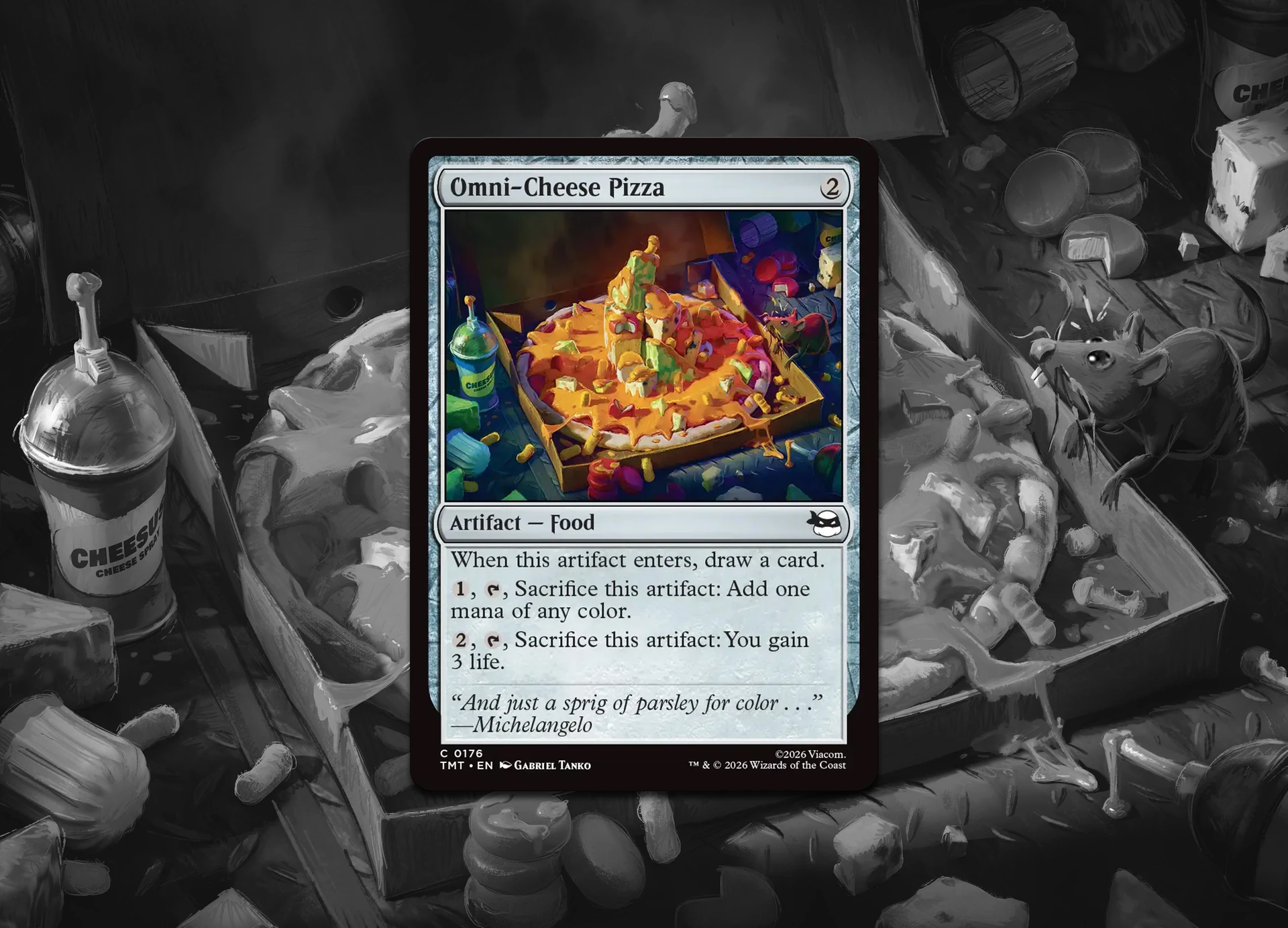 mtg cheese card Evergreen (Yellow) | Rare [Rainbow Foil] main image 1