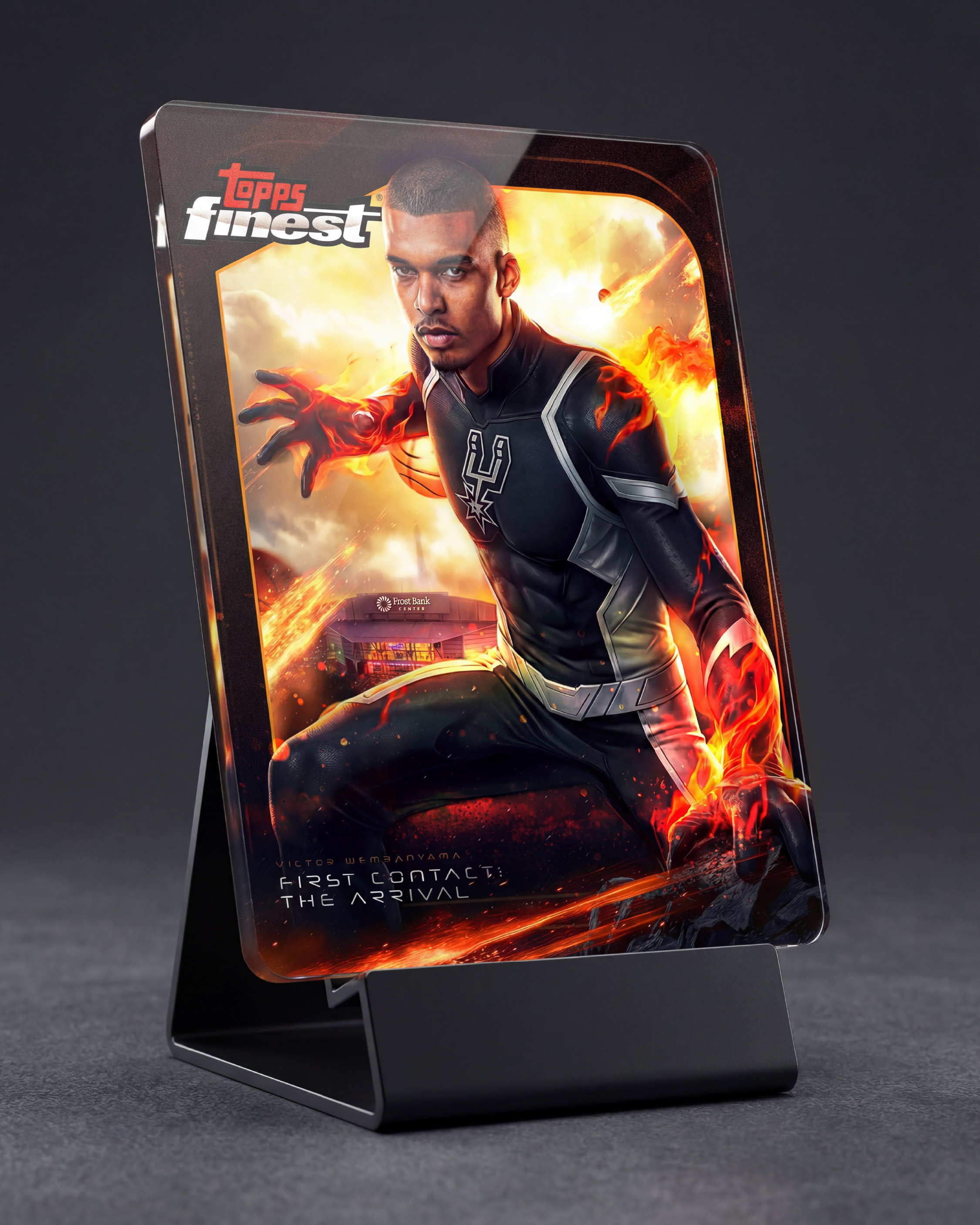 Premium acrylic display concept for desk or shelf presentation. Designed to feel like a luxury collectible