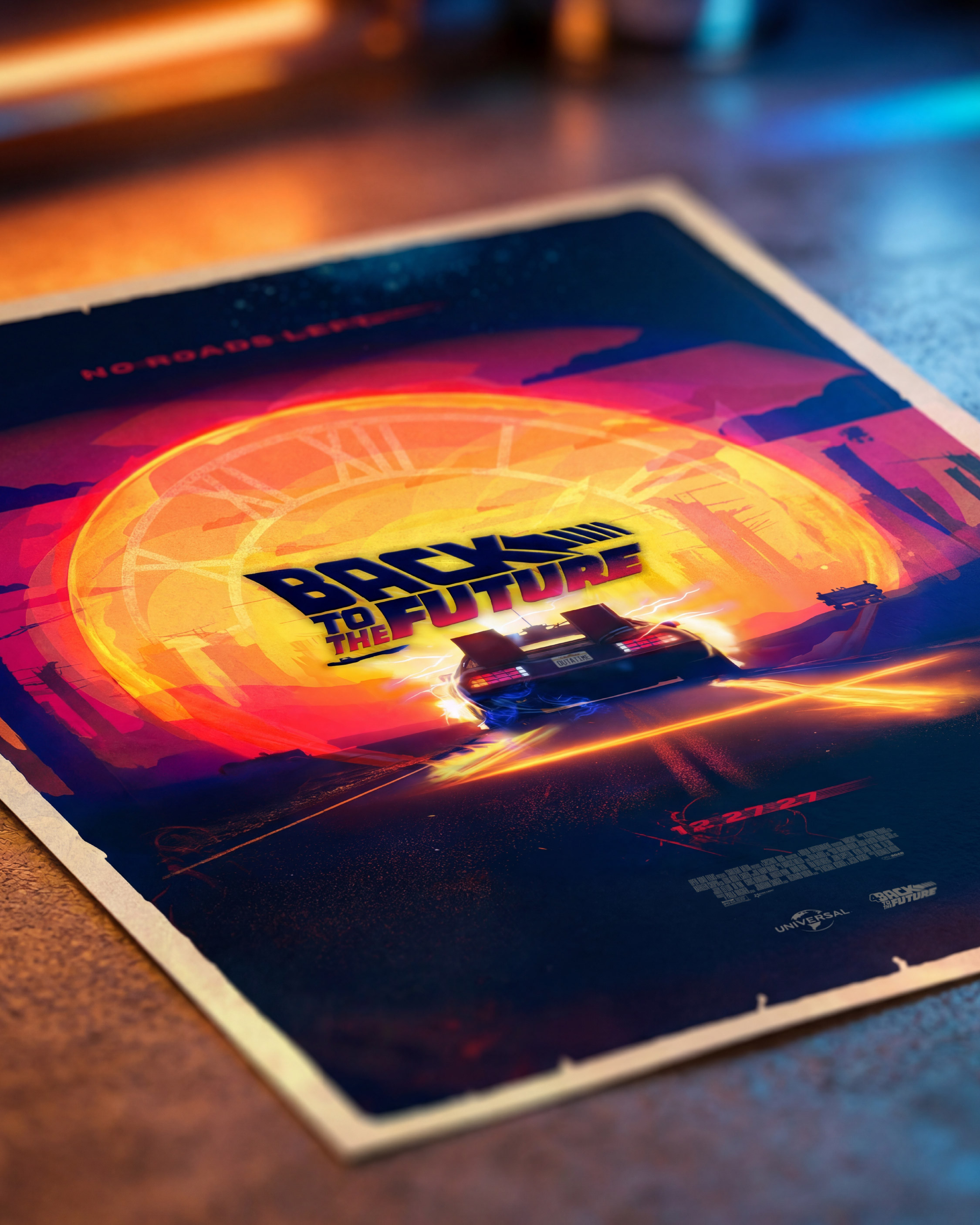 Physical print mockup emphasizing paper texture, color depth, and cinematic lighting in a real-world collectible format