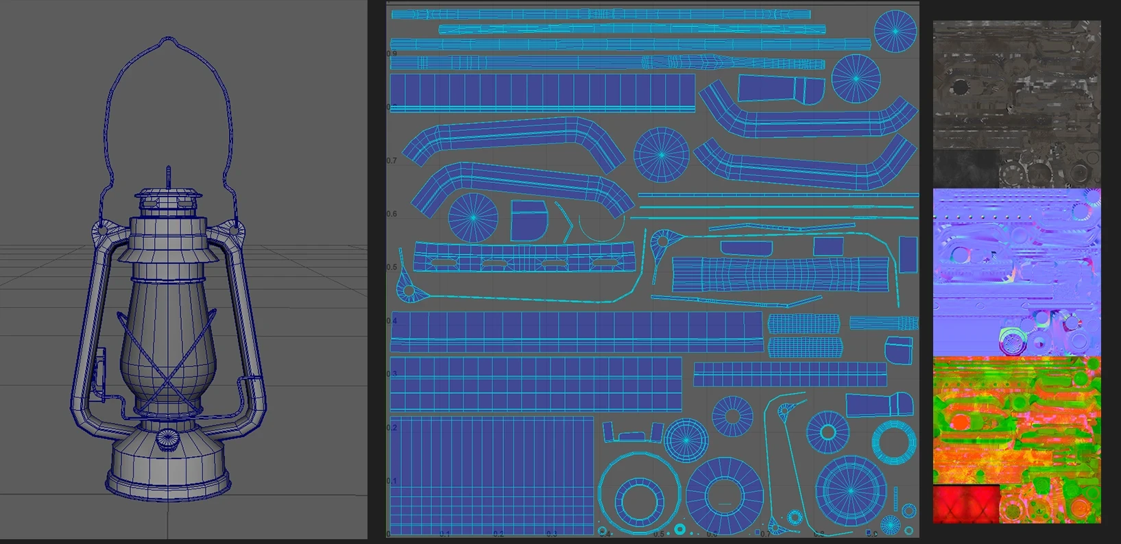 Oil Lantern Game Ready Asset