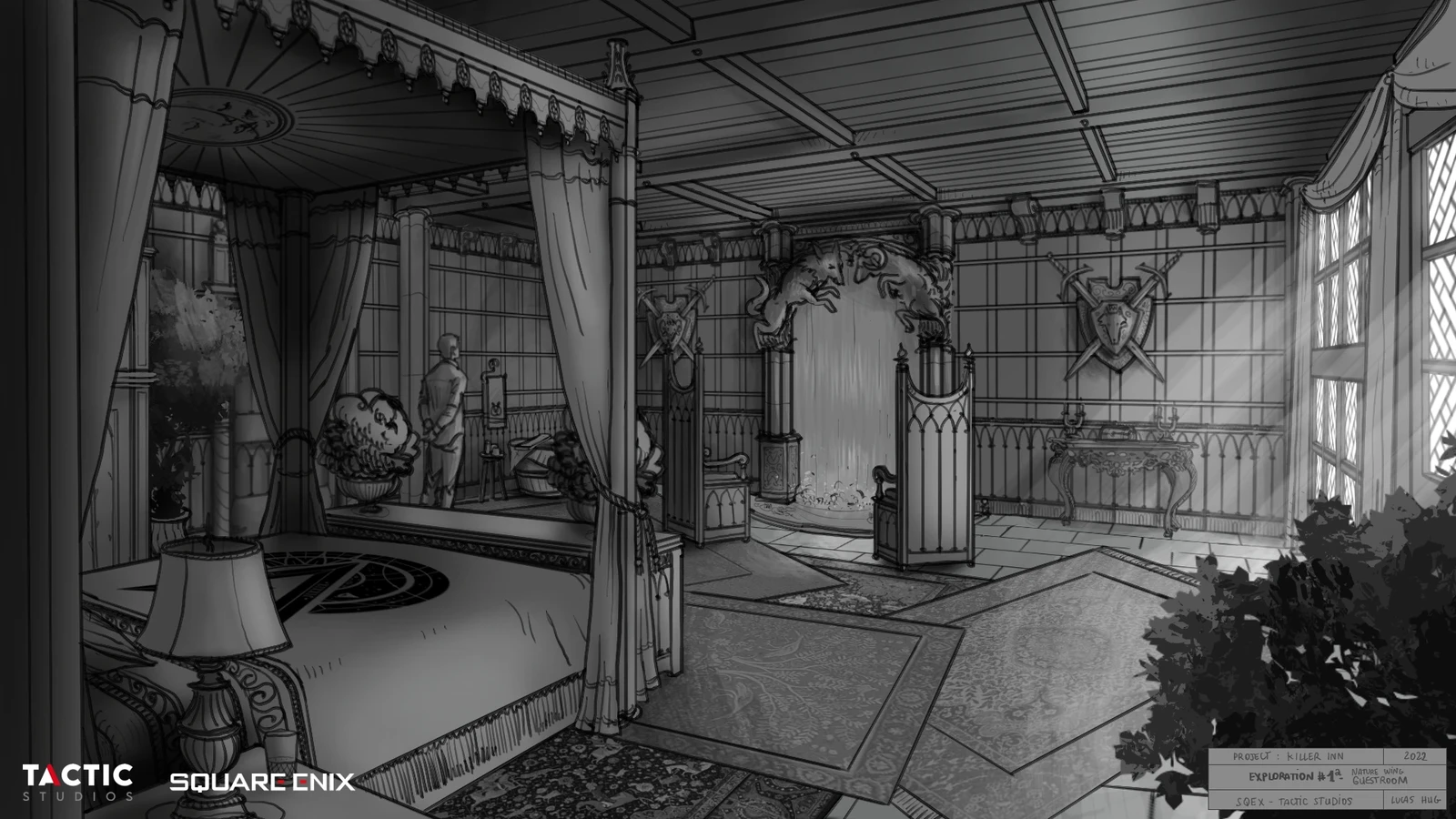 Guestroom design for the Solarium wing level exploration.