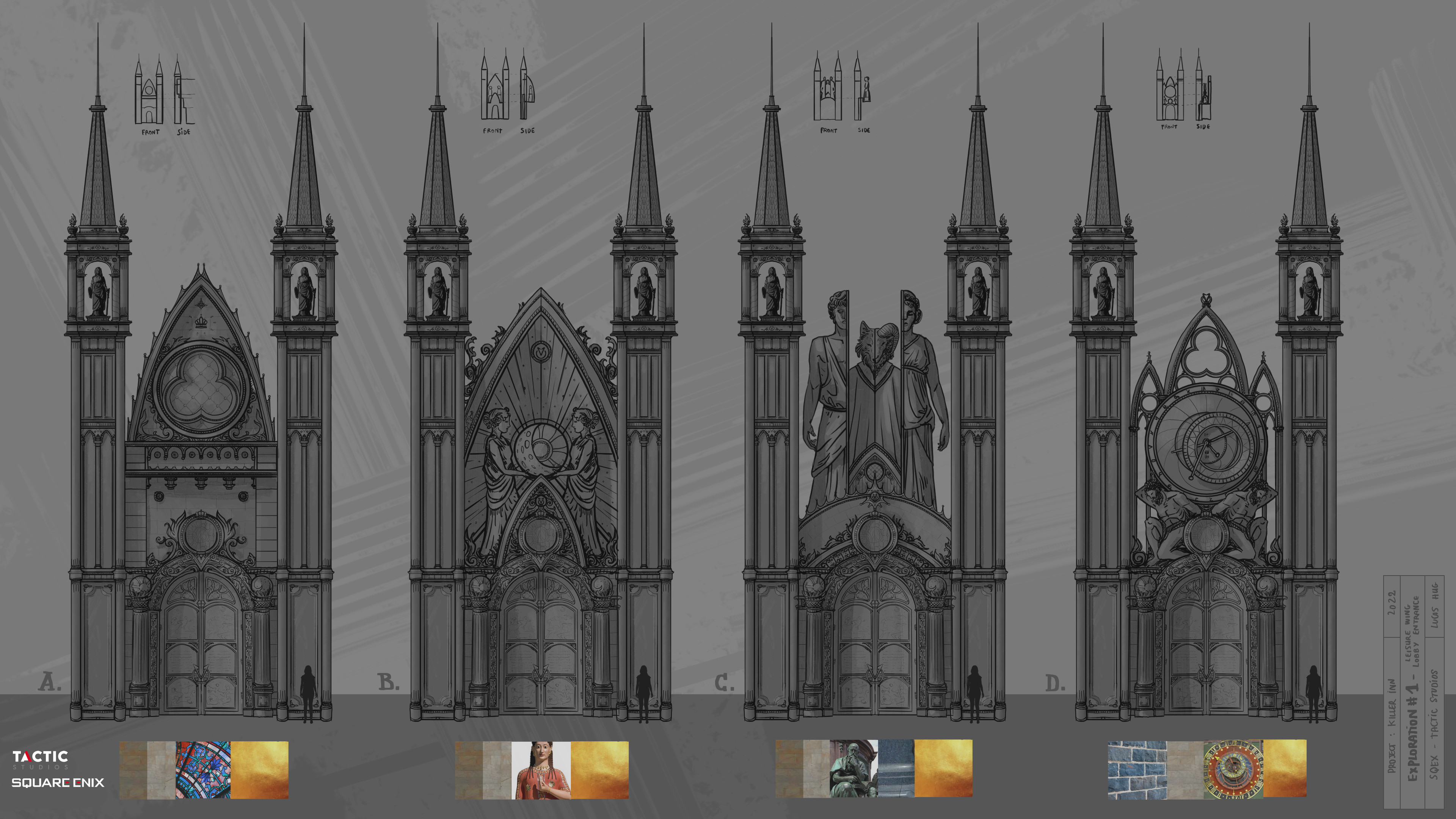 Lunum wing building's main entrance concept.