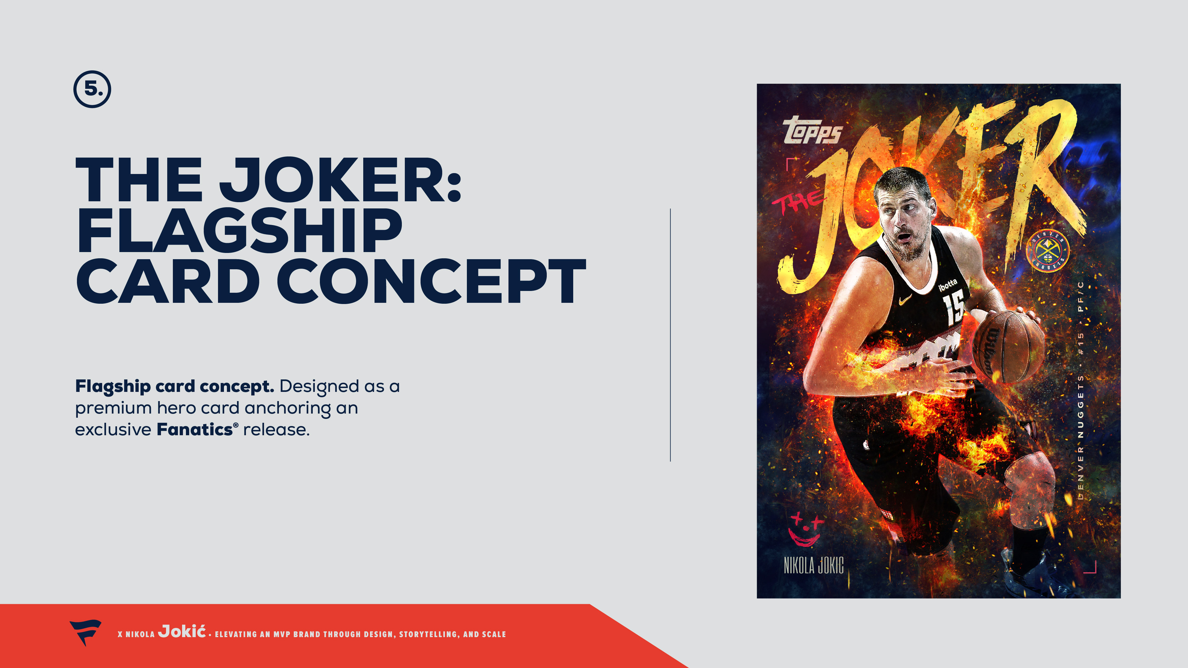 “The Joker” hero card concept designed as the anchor release within the ecosystem