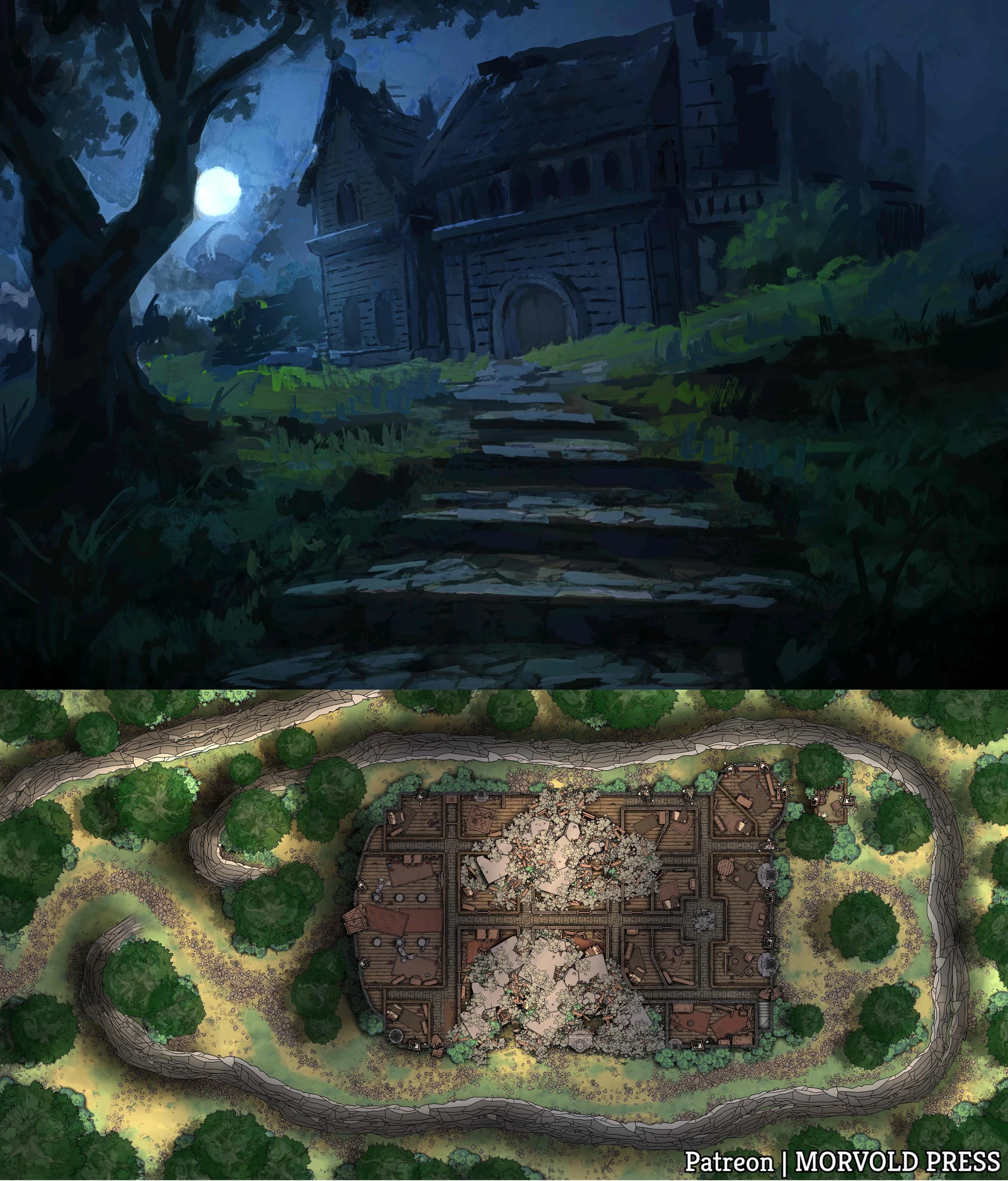 Ruined Tresendar Manor [68 x 33]