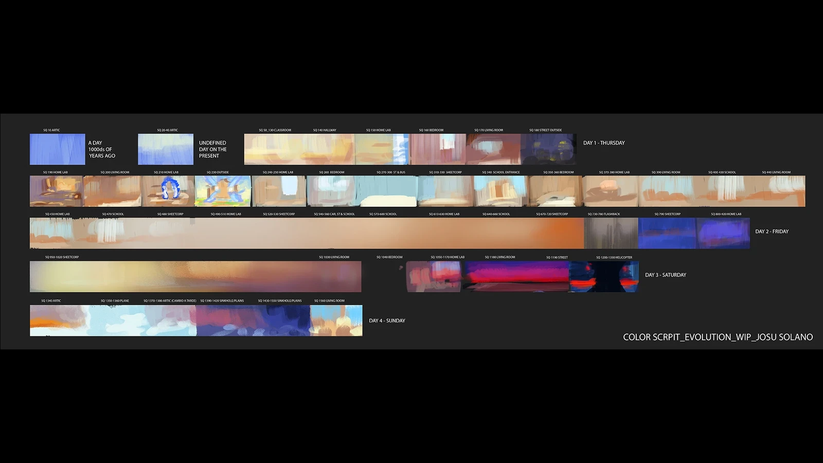 Pitch sketch for the color intention