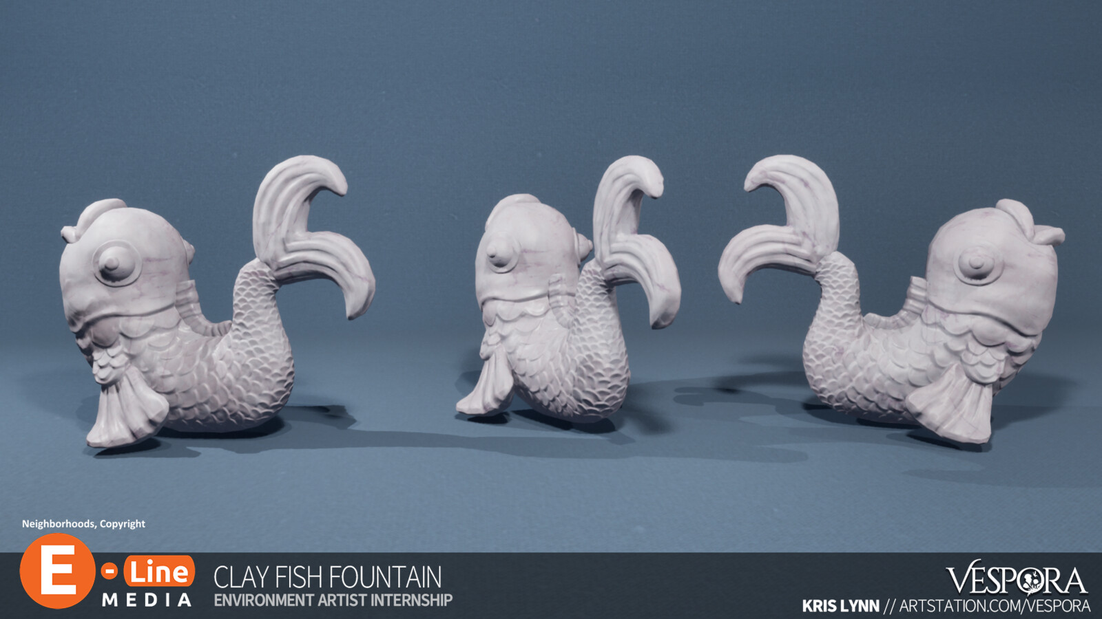 The Fish was sculpted separately so as to be used in other areas of the game, such as a Fish Market maybe?