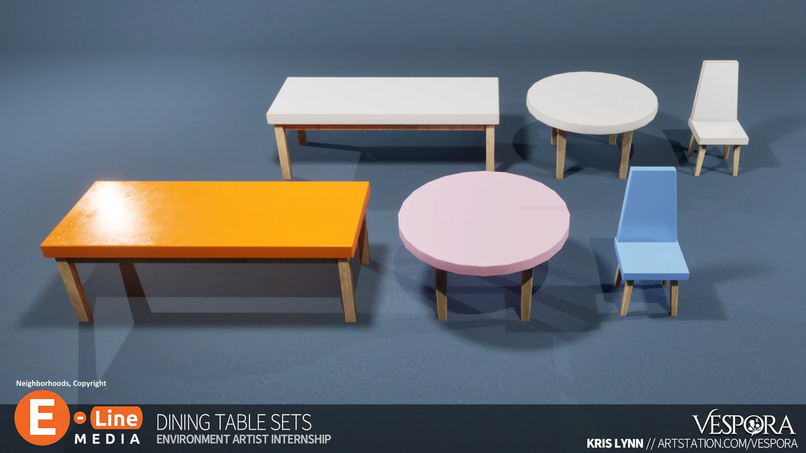 Dining Set props. Every prop was configured to be tinted in-game.