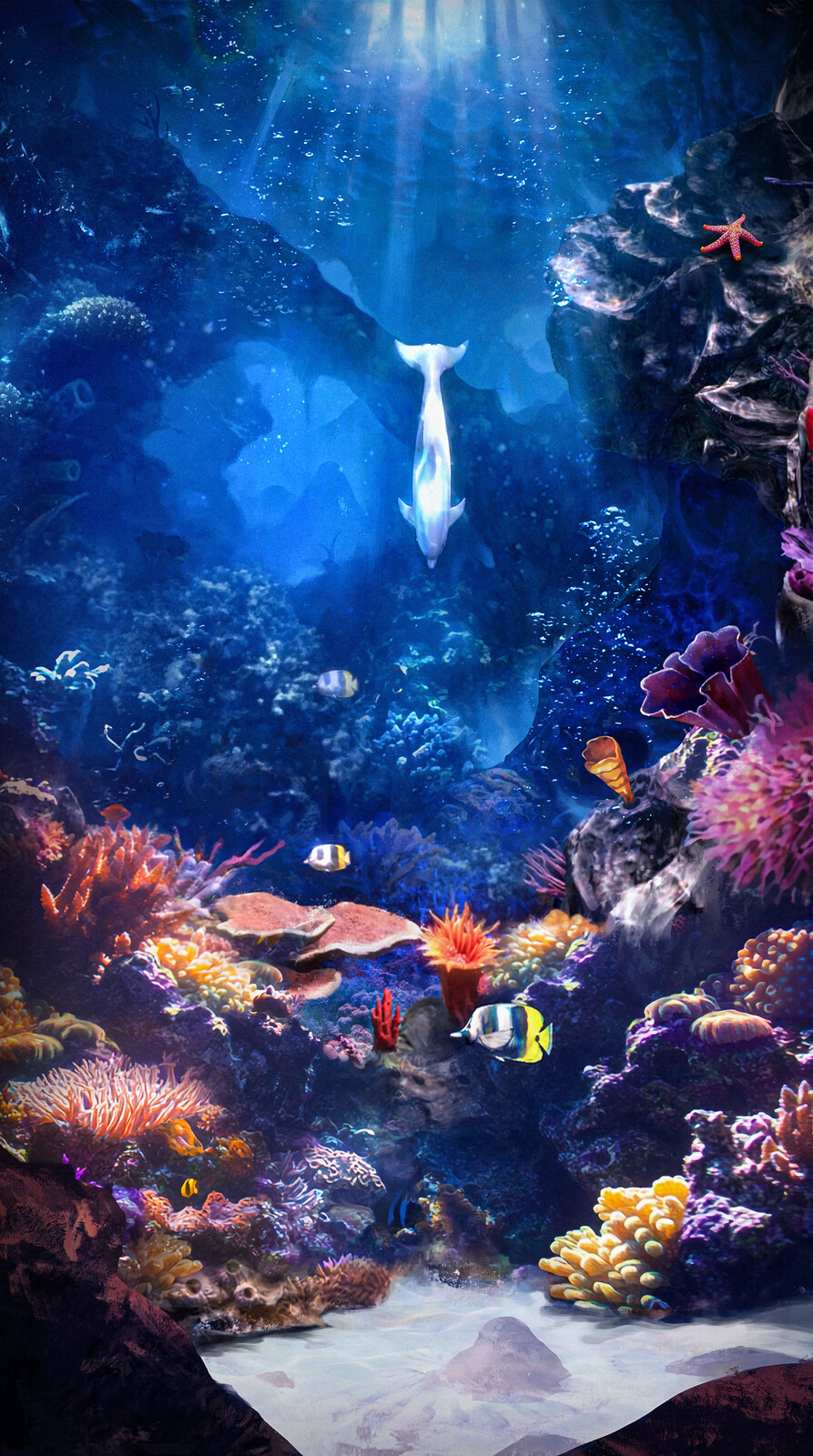 Painting with longer vertical format