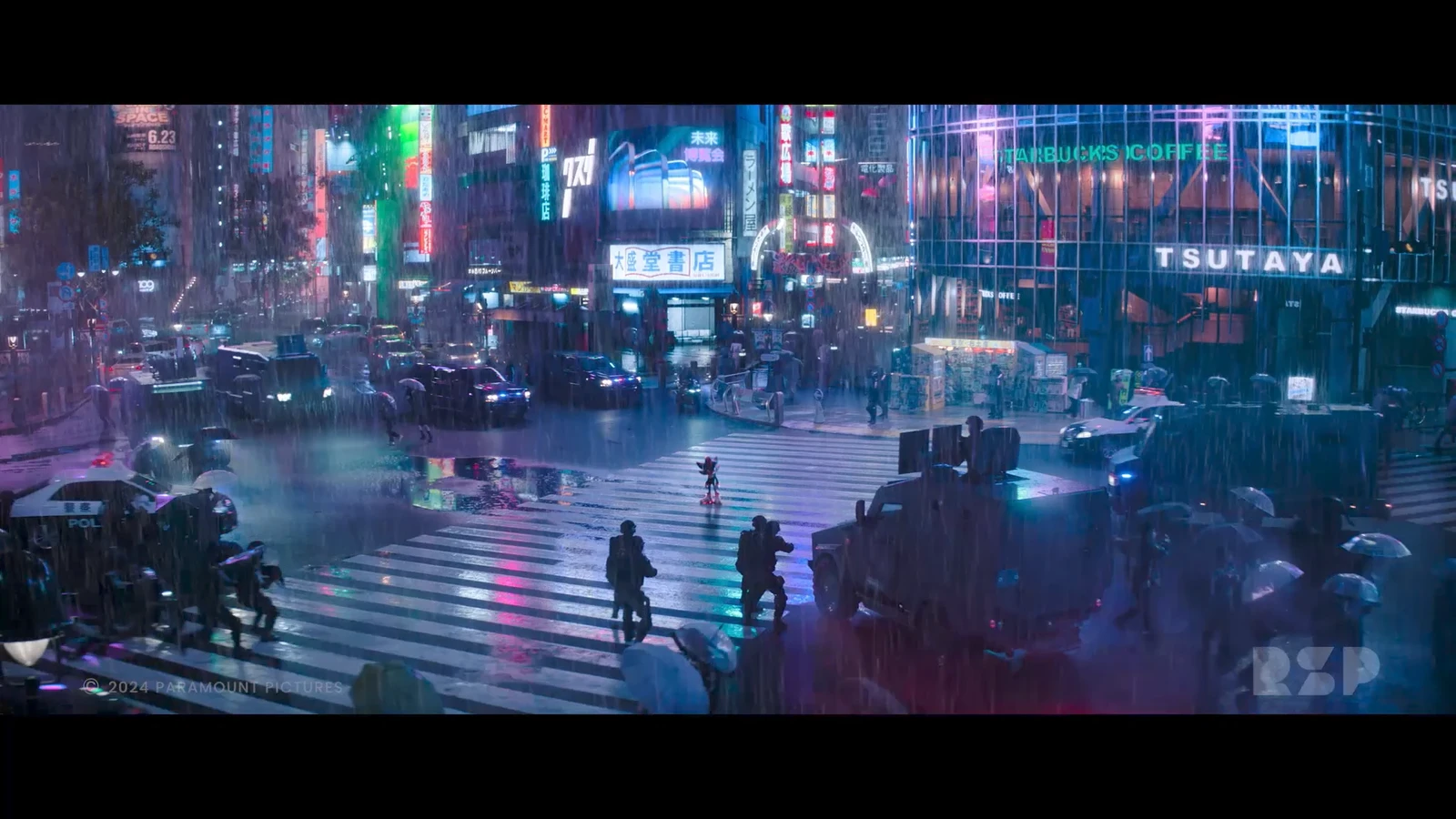 texture and lookdev props and buildings (shibuya 109 and tsutaya on the right)