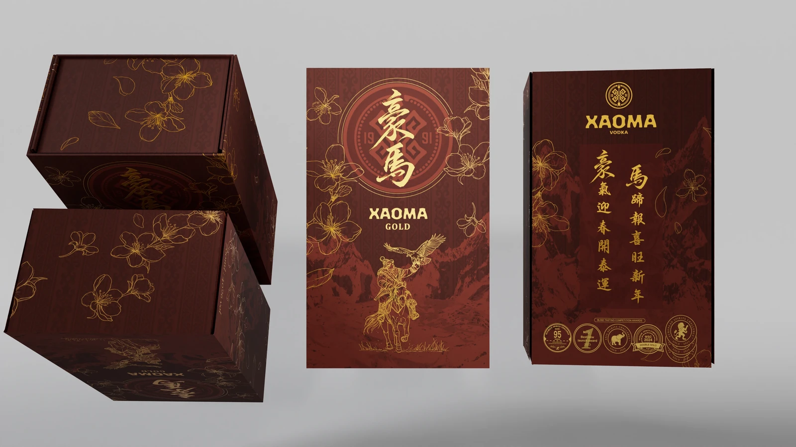 Xaoma Vodka packaging design