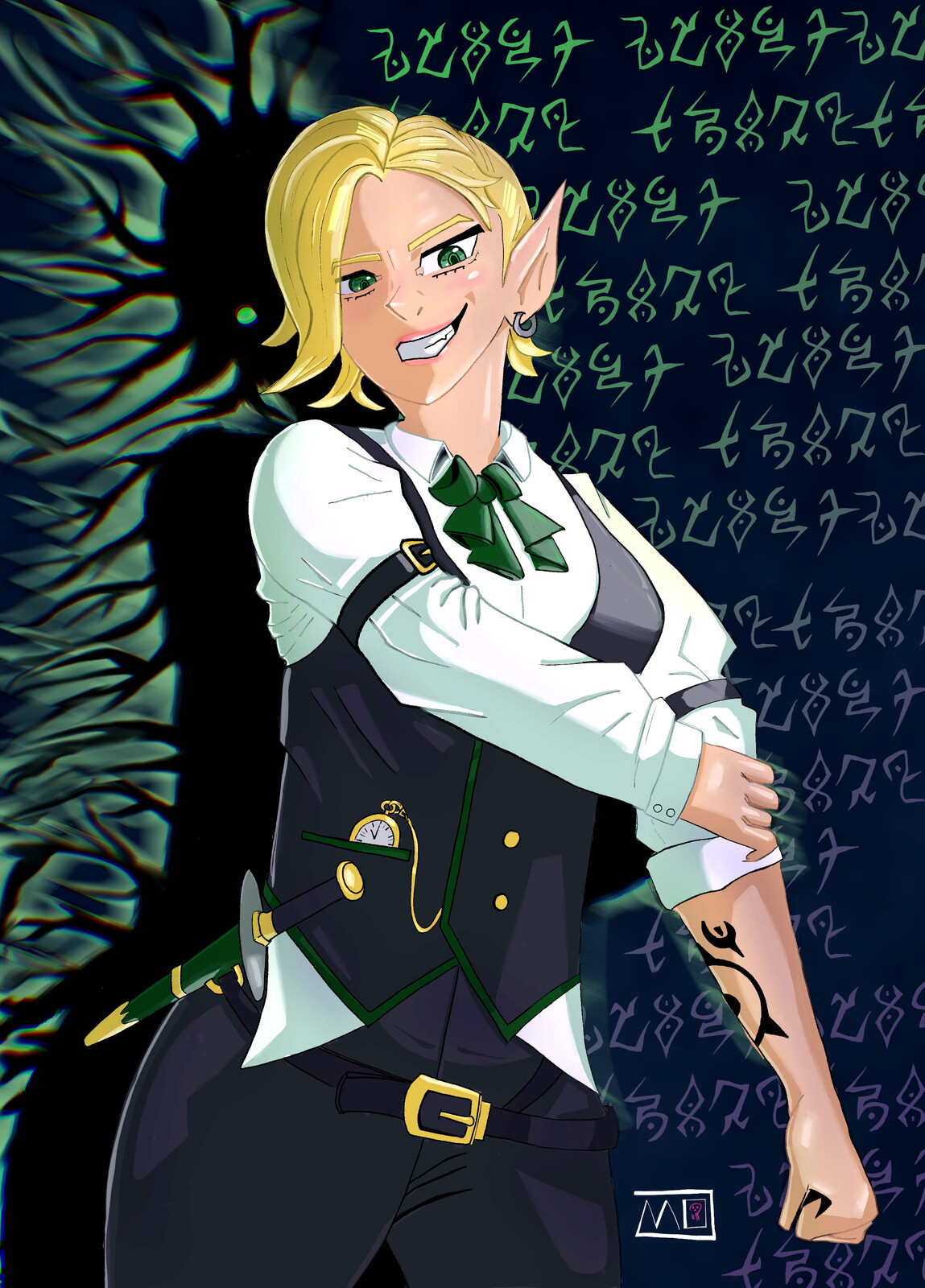 Elven Investigator (Commission)